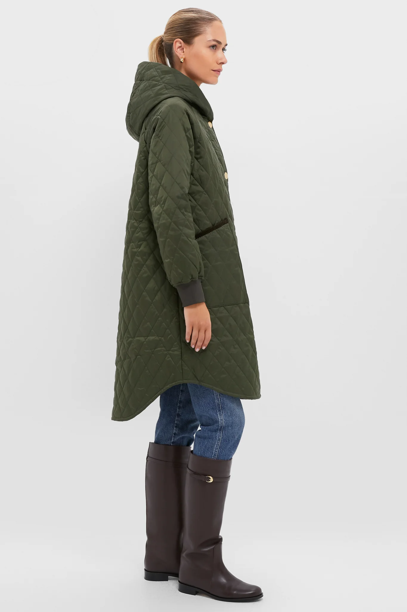 Olive Hilary Quilted Jacket - Image 3