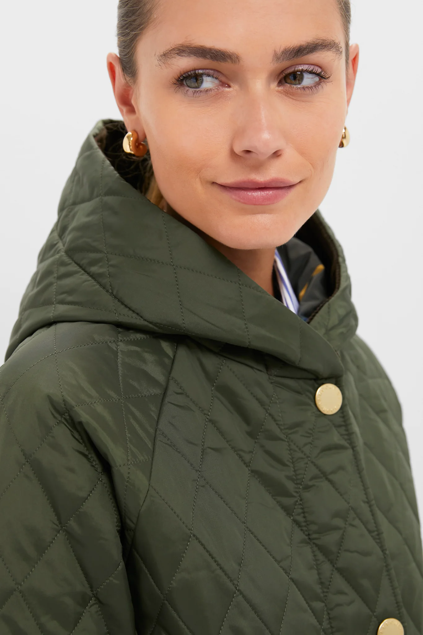 Olive Hilary Quilted Jacket - Image 6