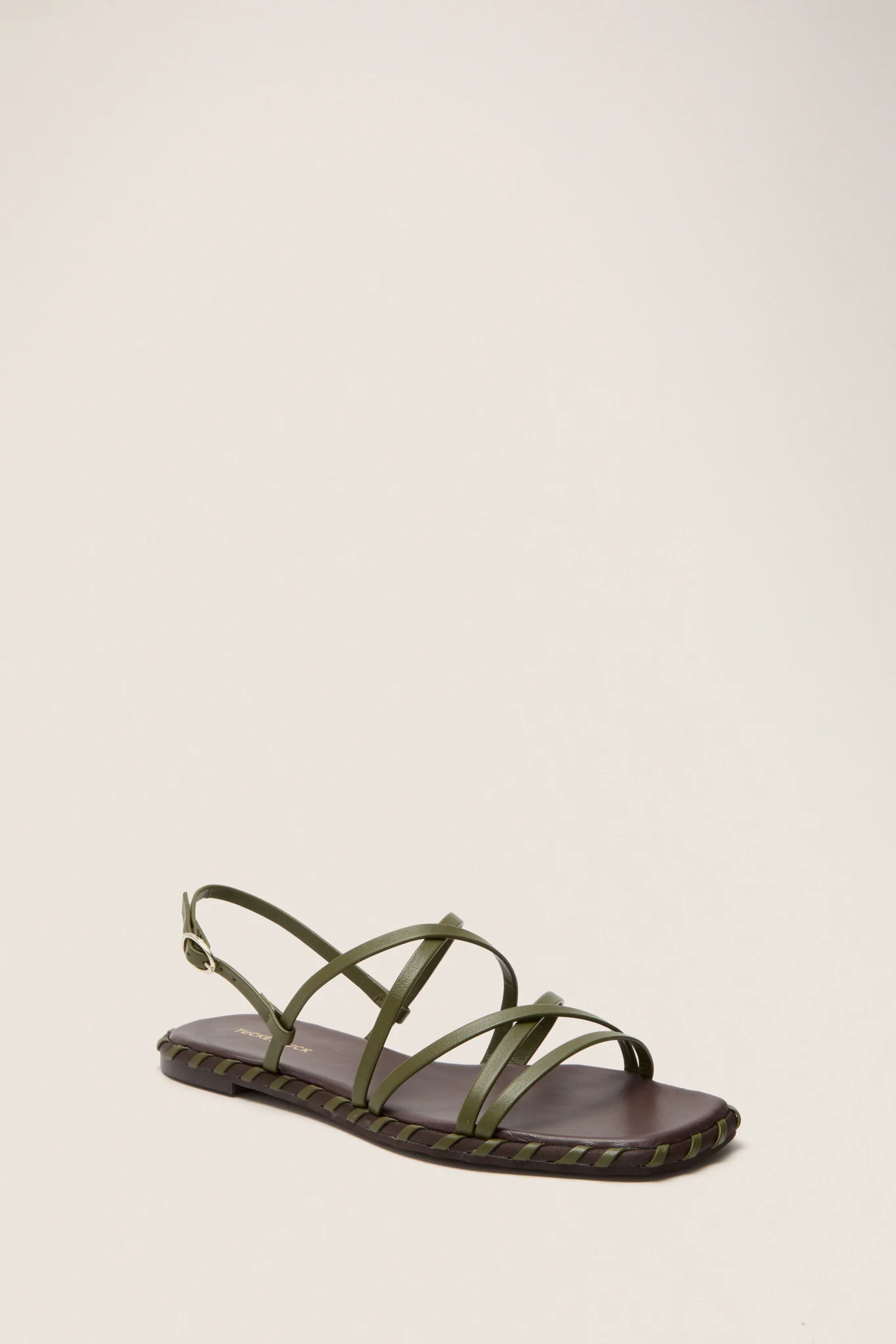 Olive Leather Marley Sandals