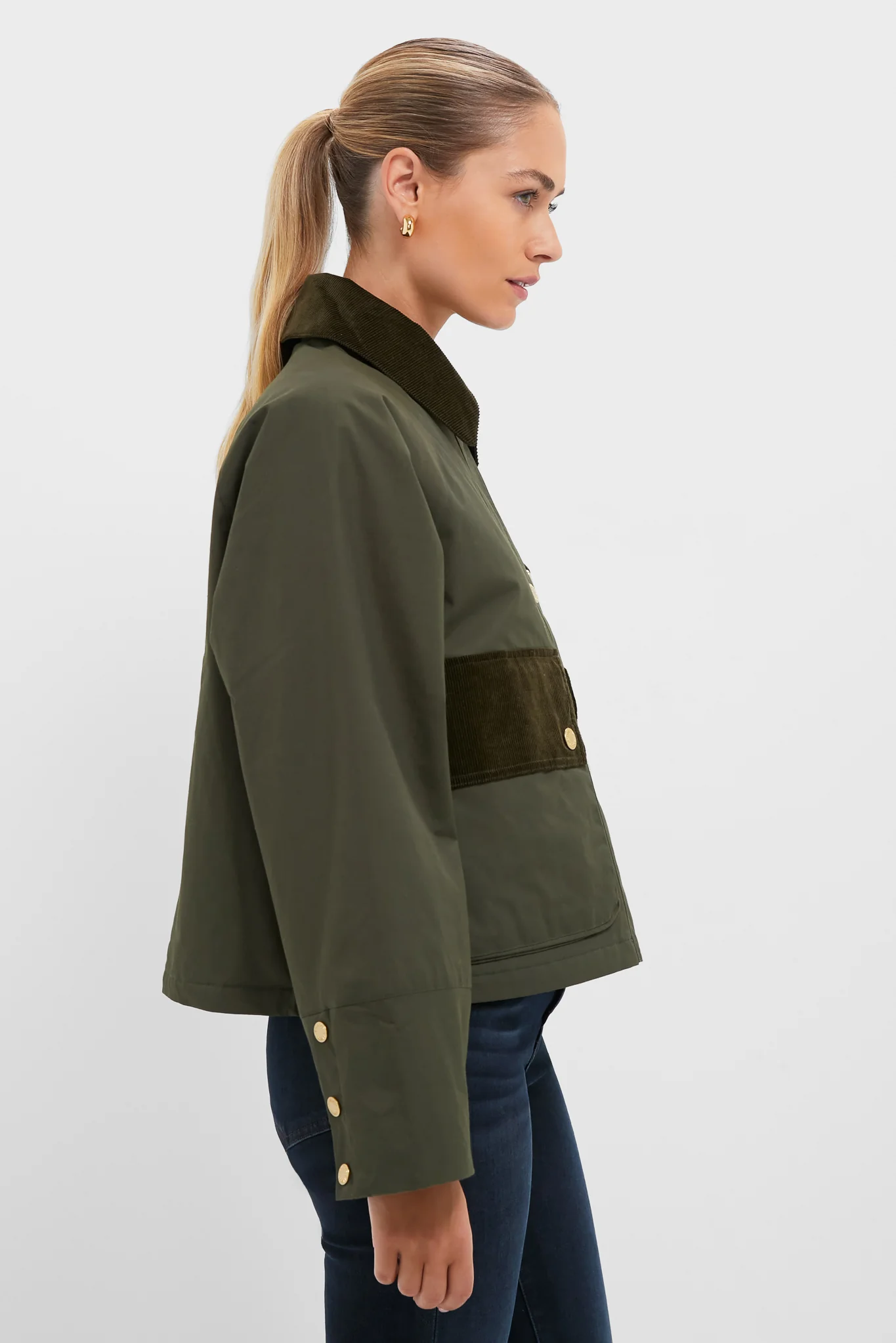 Olive Phoebe Casual Jacket - Image 3