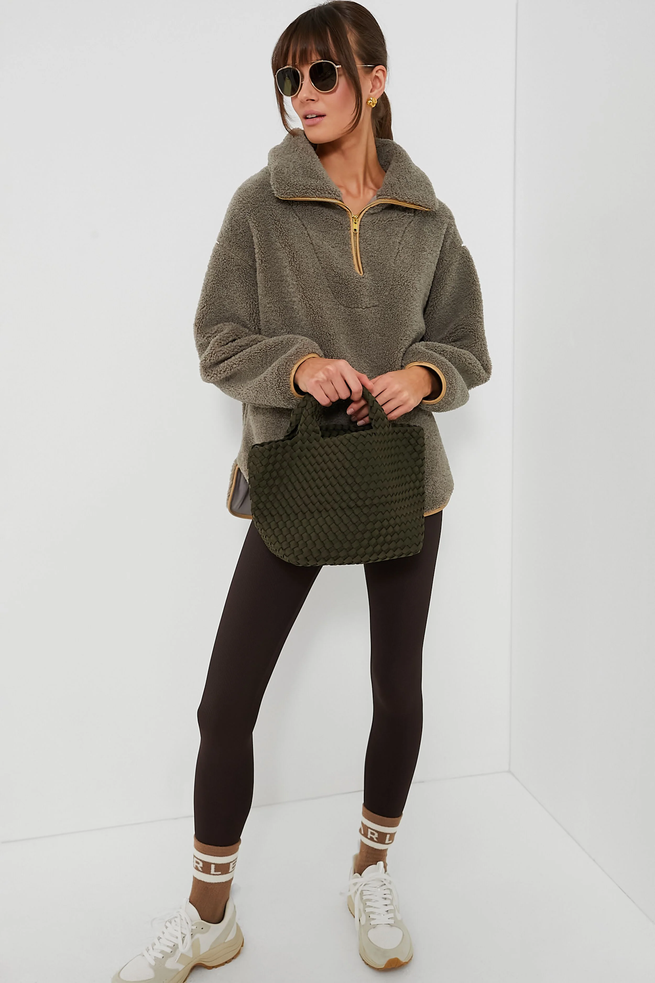 Olive Rhodes Shearling Quarter Zip - Image 6