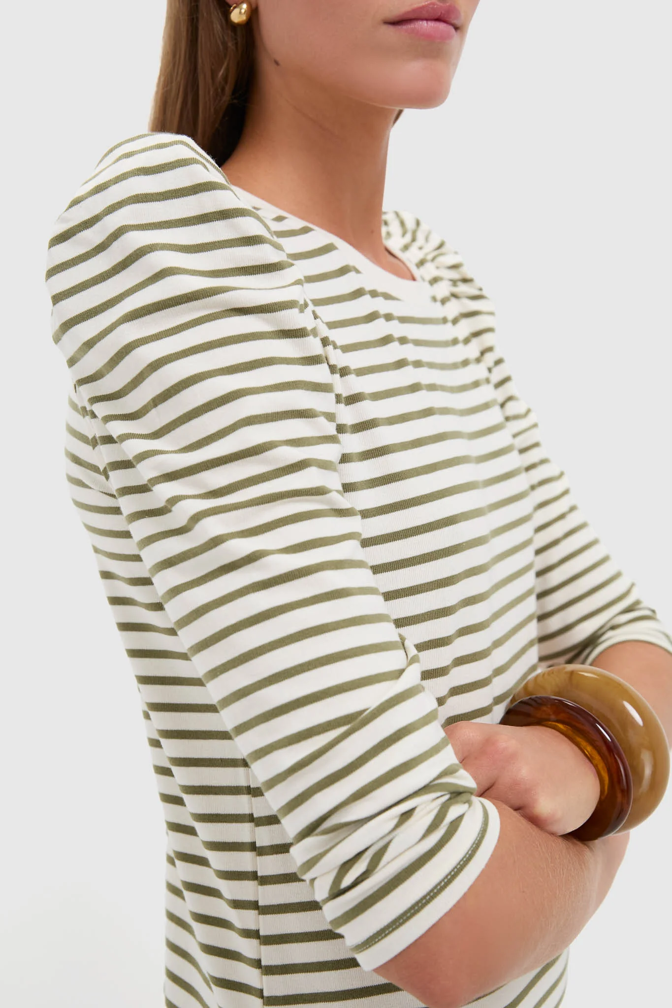 Olive Stripe Vesty Maxi Dress - Image 6