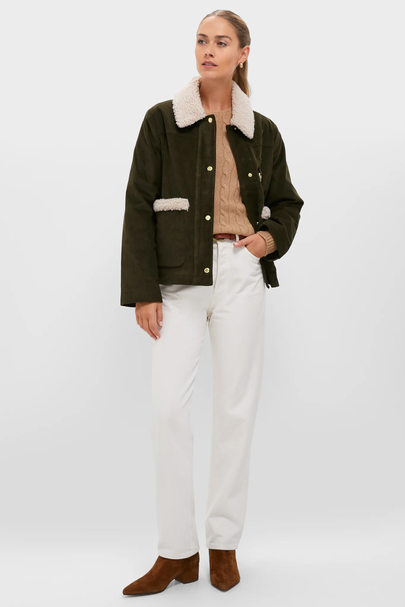 Olive Tabitha Casual Jacket - Image 6