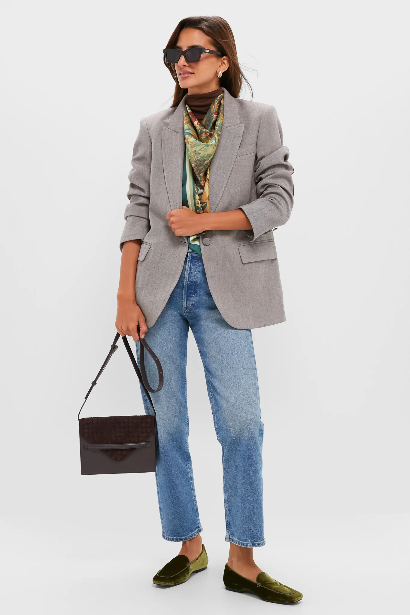 Olive Velvet Kam Loafers - Image 3