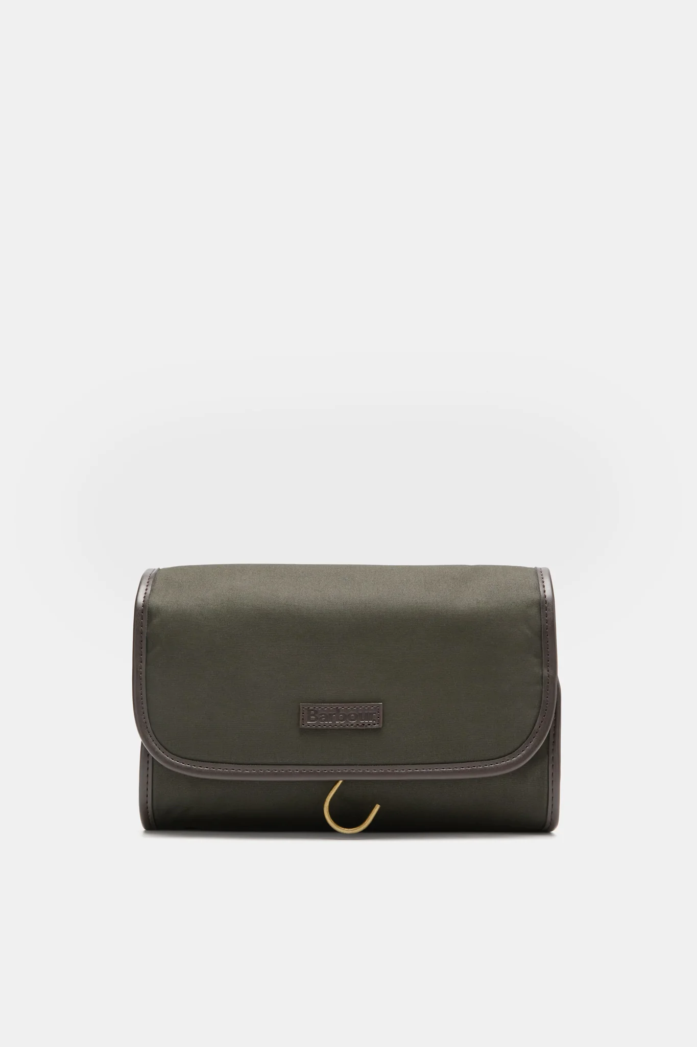 Olive Wax Hanging Washbag