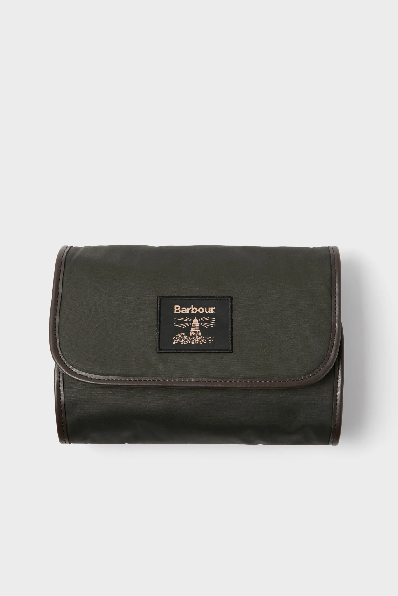 Olive Wax Hanging Washbag - Image 4