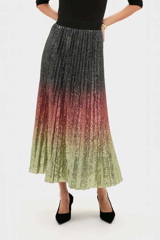 Ombre Sequin Bleeker Maxi Skirt