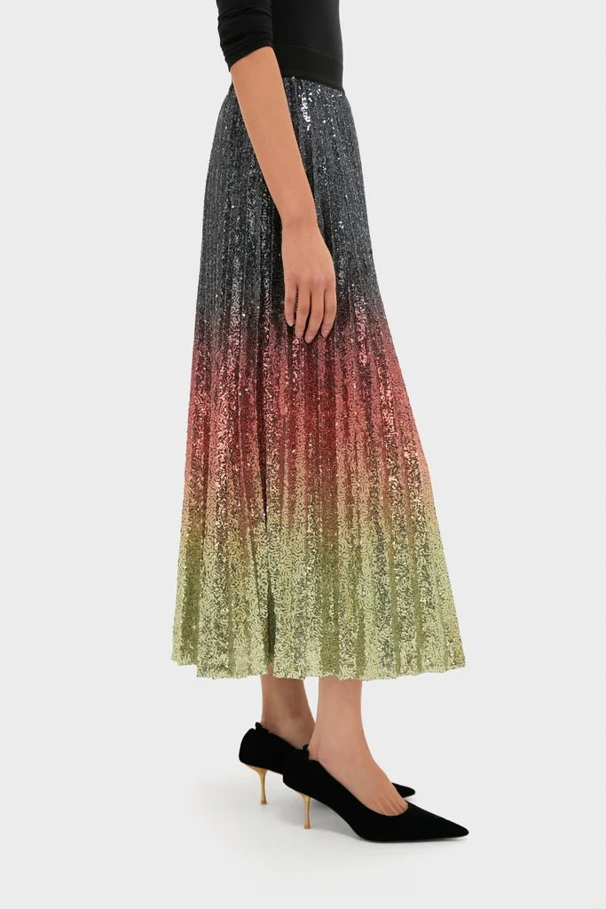 Ombre Sequin Bleeker Maxi Skirt - Image 3