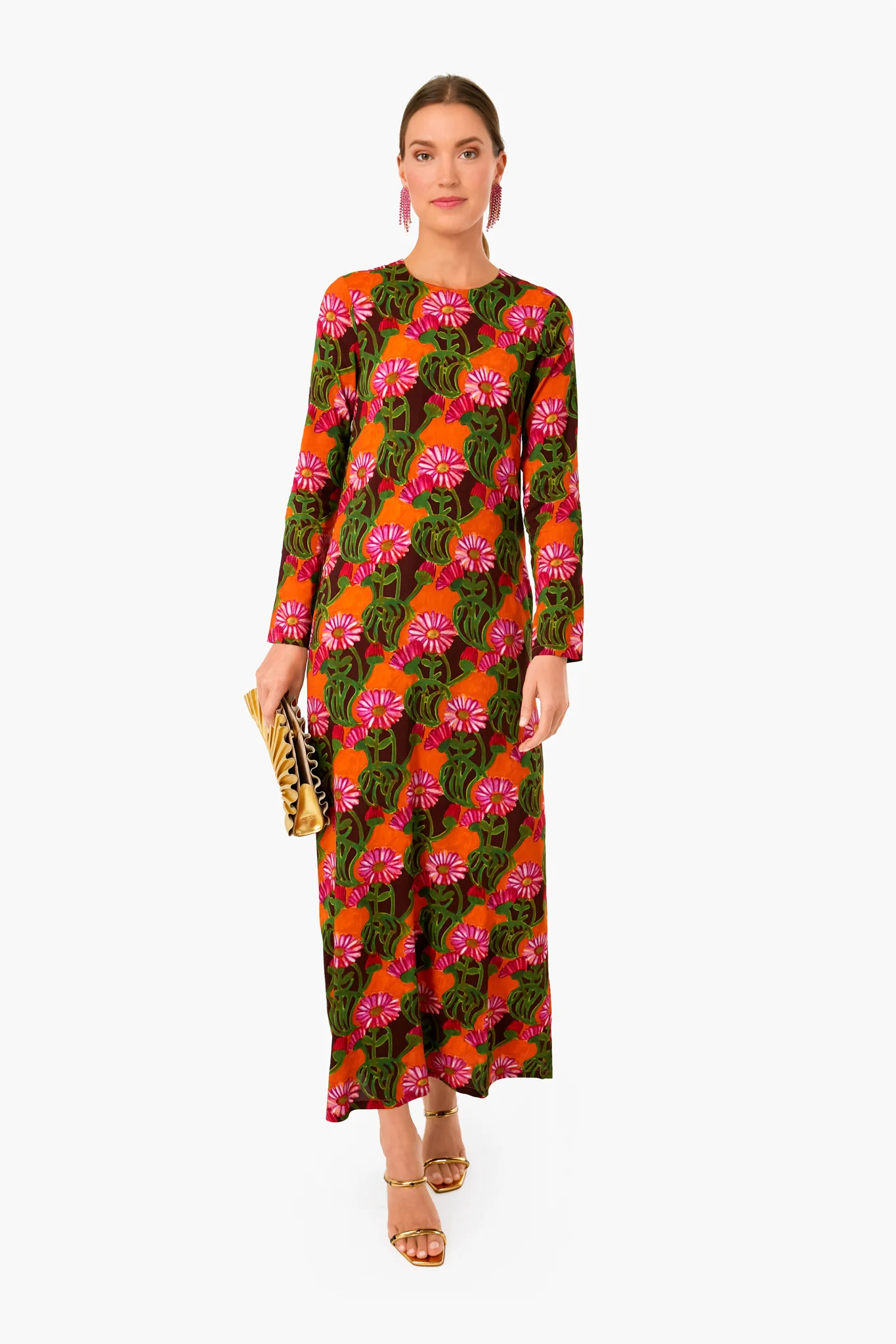 Orange Gerber Long Sleeve Swing Dress - Image 2