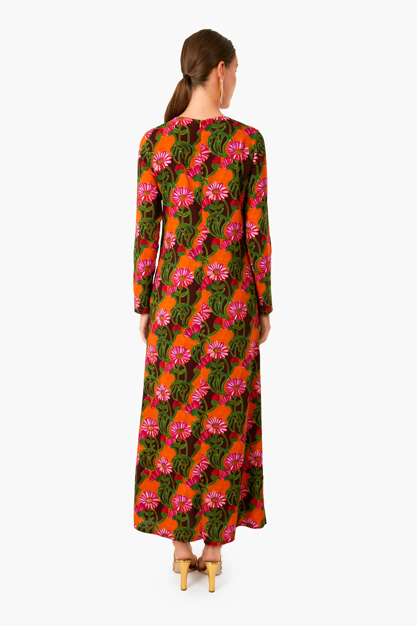 Orange Gerber Long Sleeve Swing Dress - Image 4
