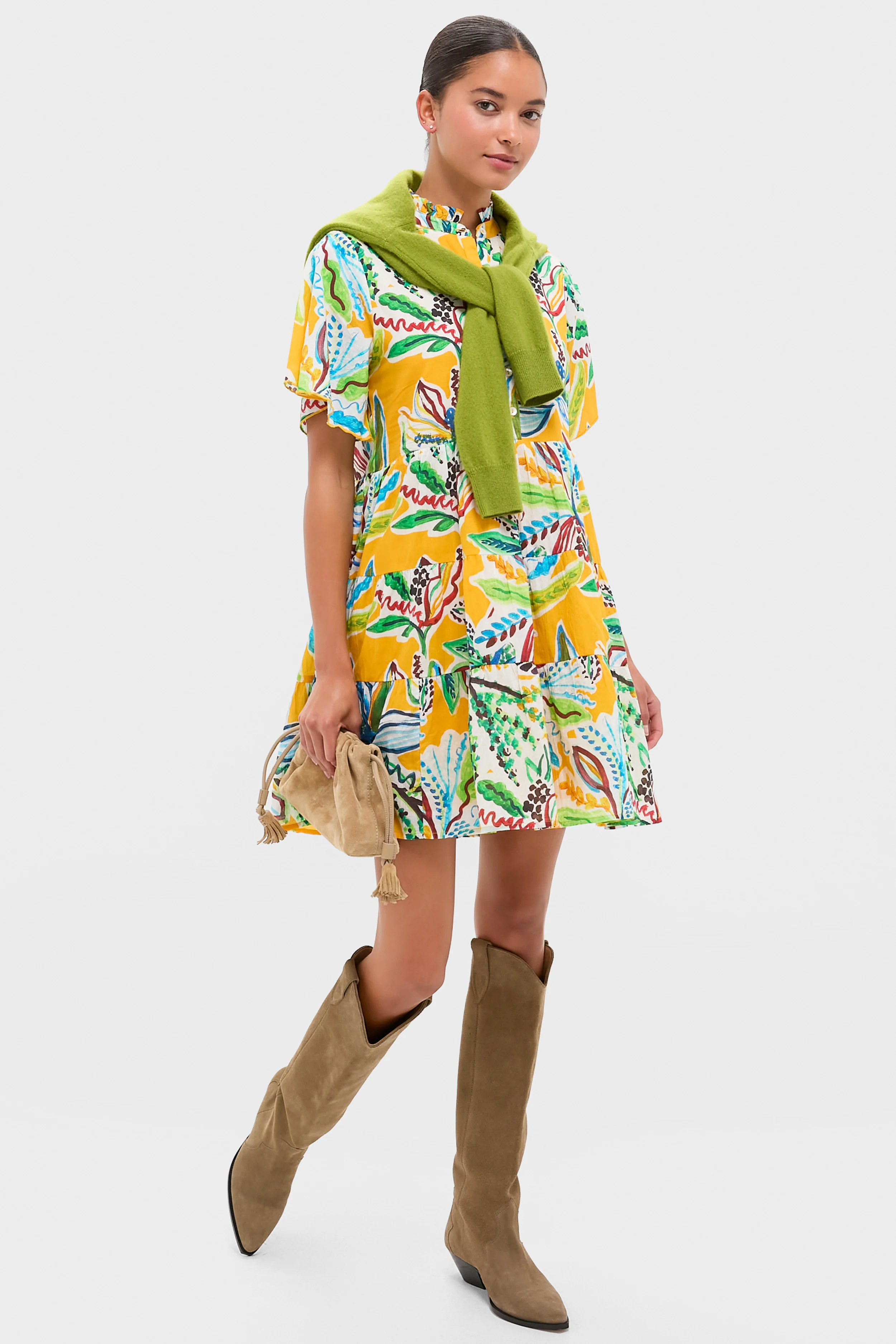 Orange Olinda Vibeka Short Dress - Image 2