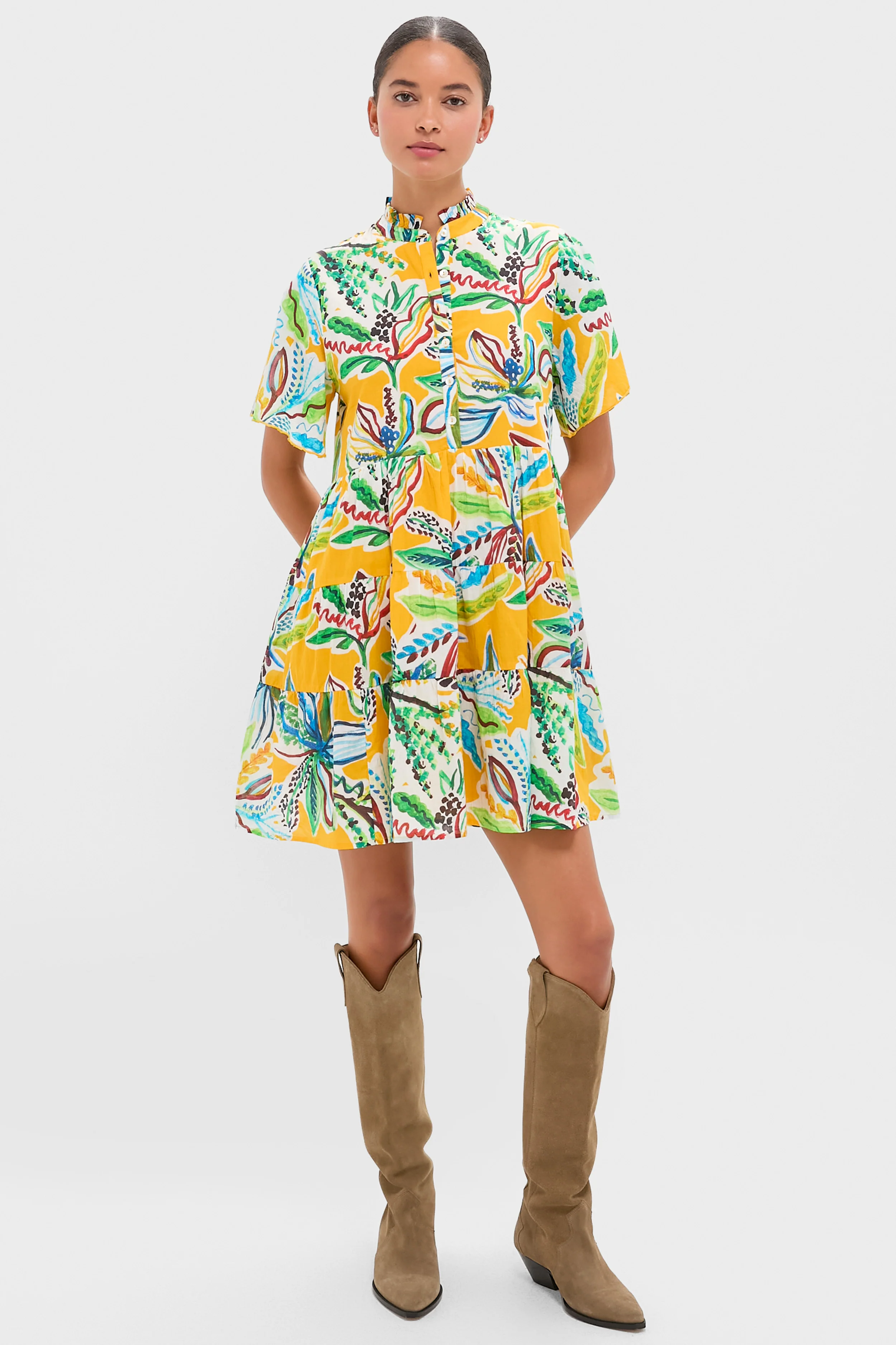 Orange Olinda Vibeka Short Dress - Image 6