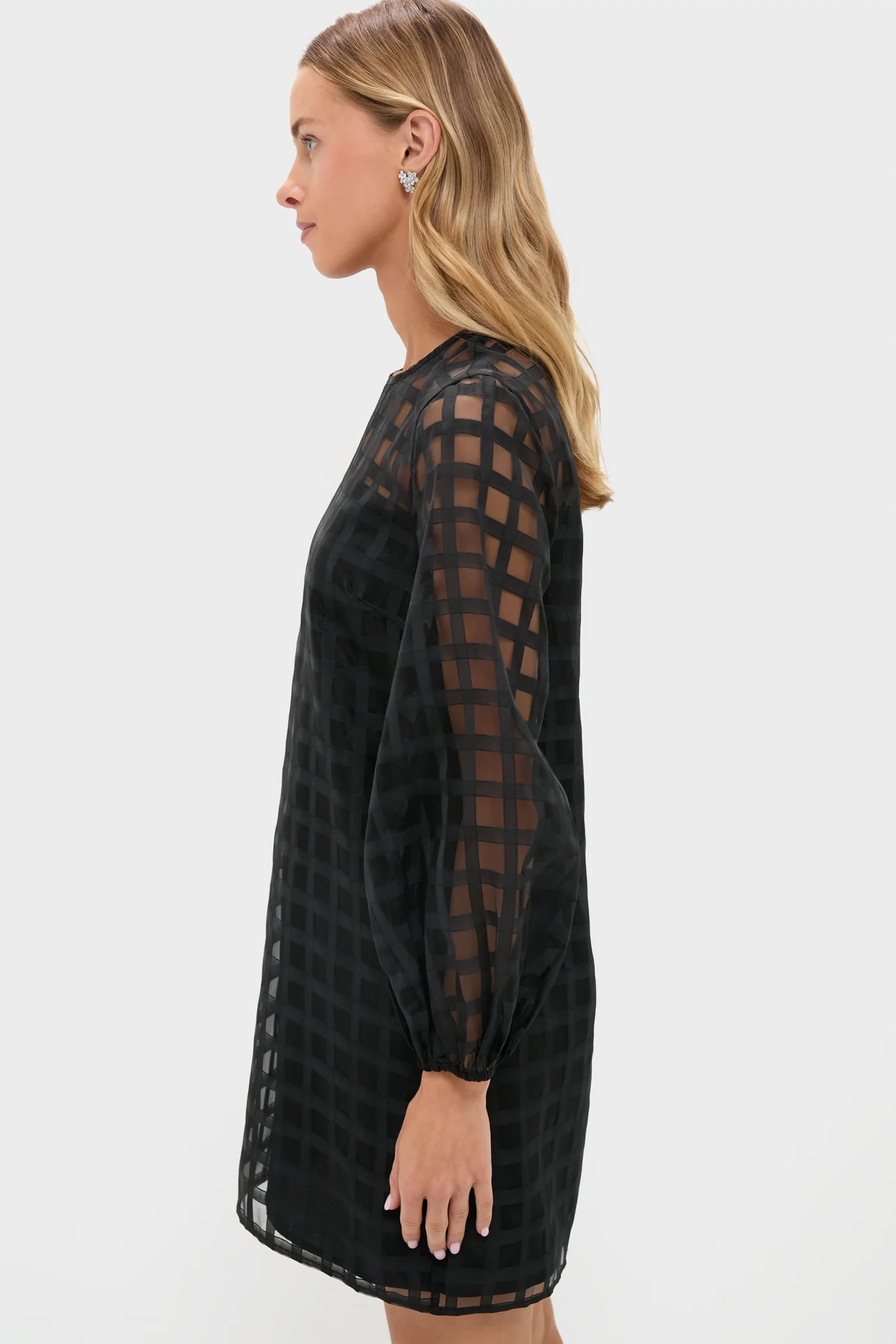 Organza Windowpane Janie Mini Dress - Image 3