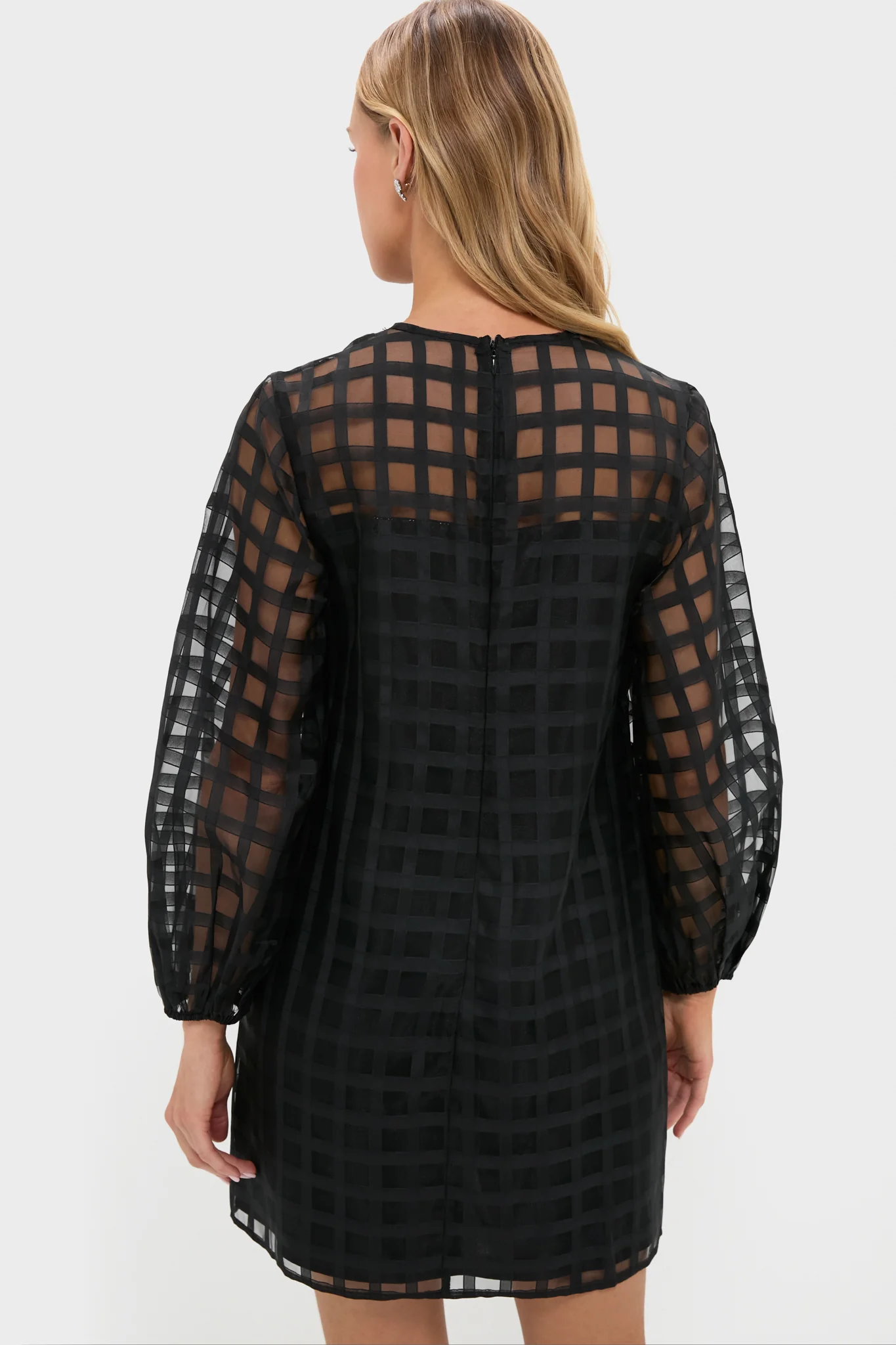 Organza Windowpane Janie Mini Dress - Image 4