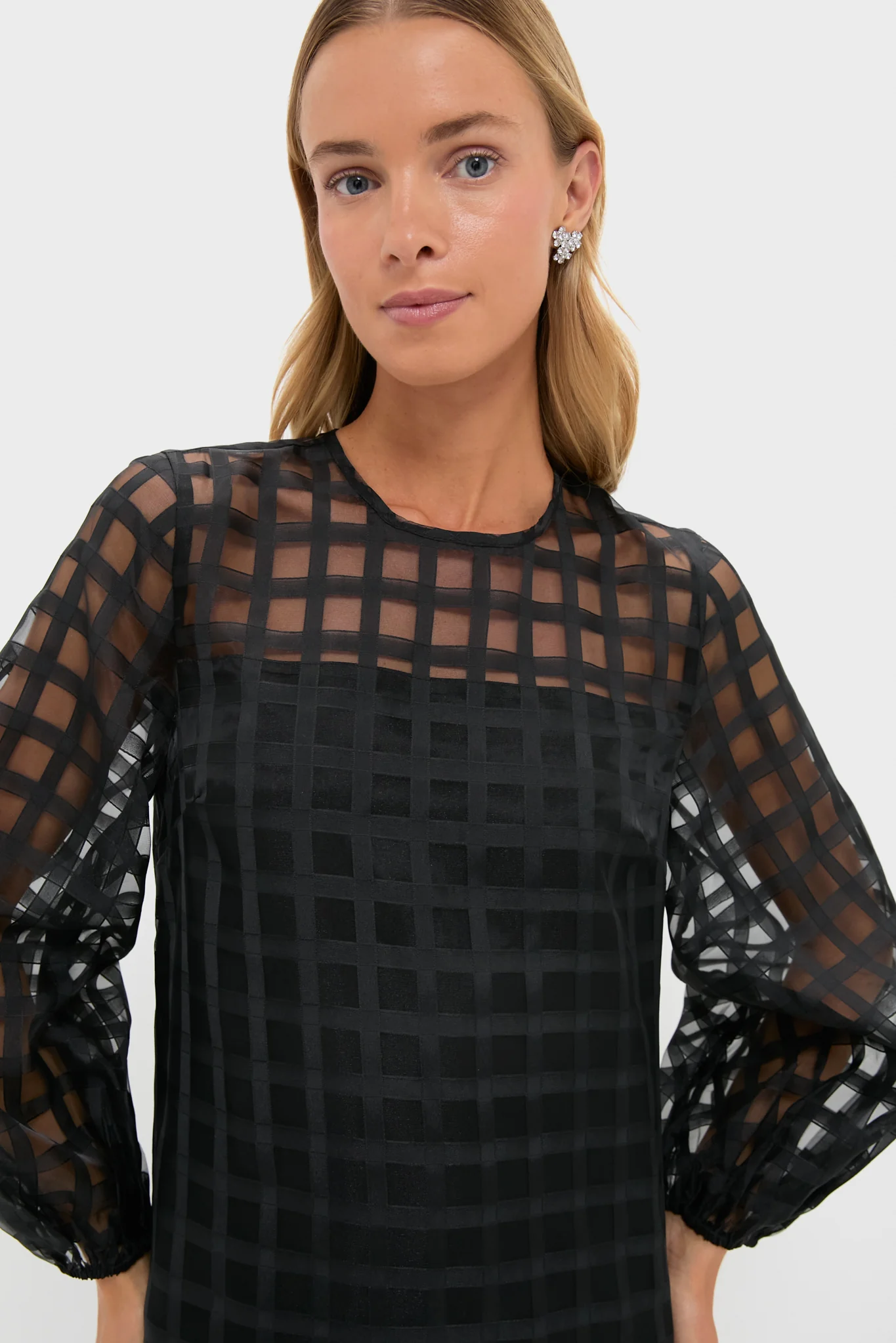 Organza Windowpane Janie Mini Dress - Image 5
