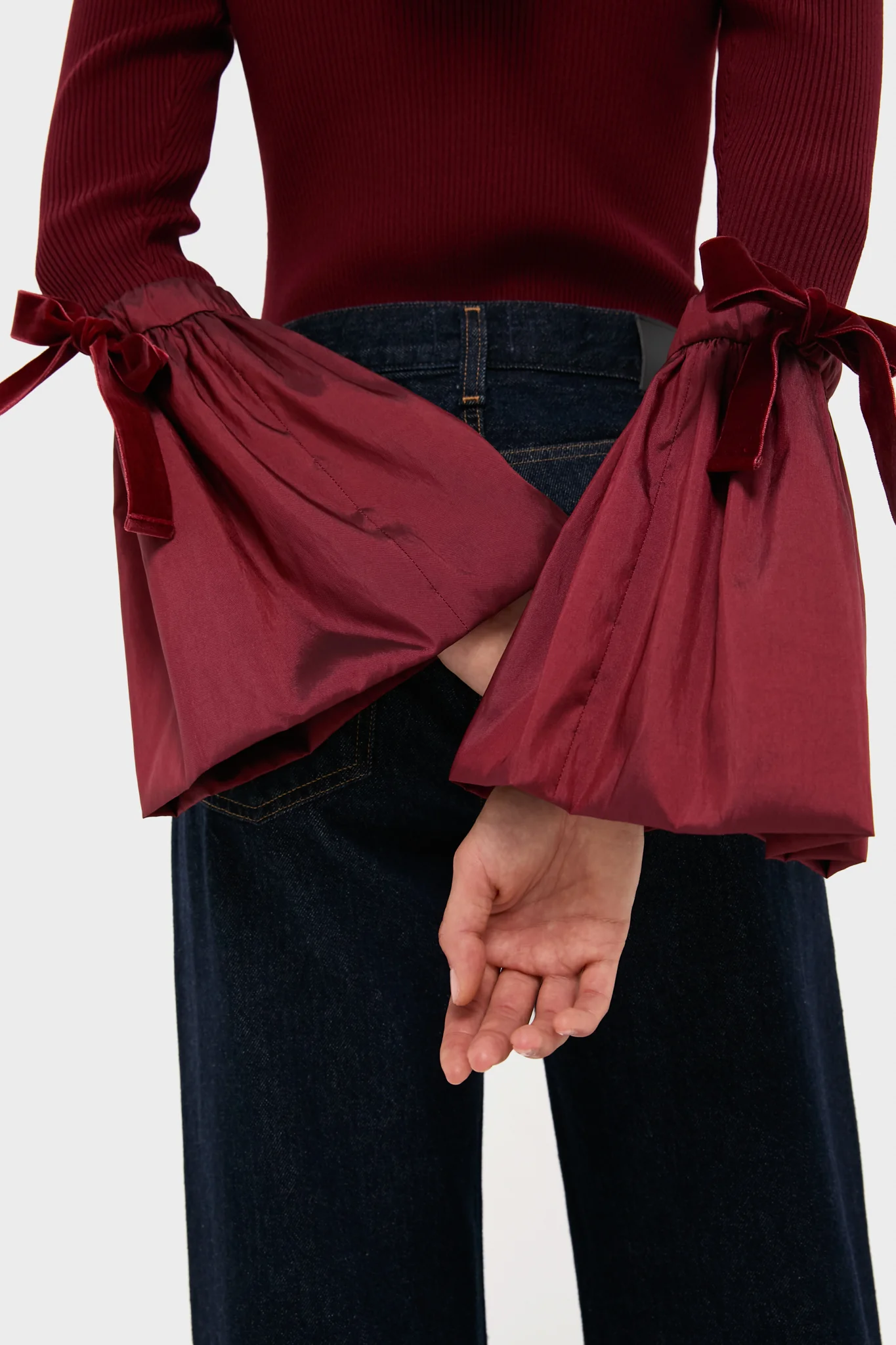 Oxblood Agata Long Sleeve Top - Image 5