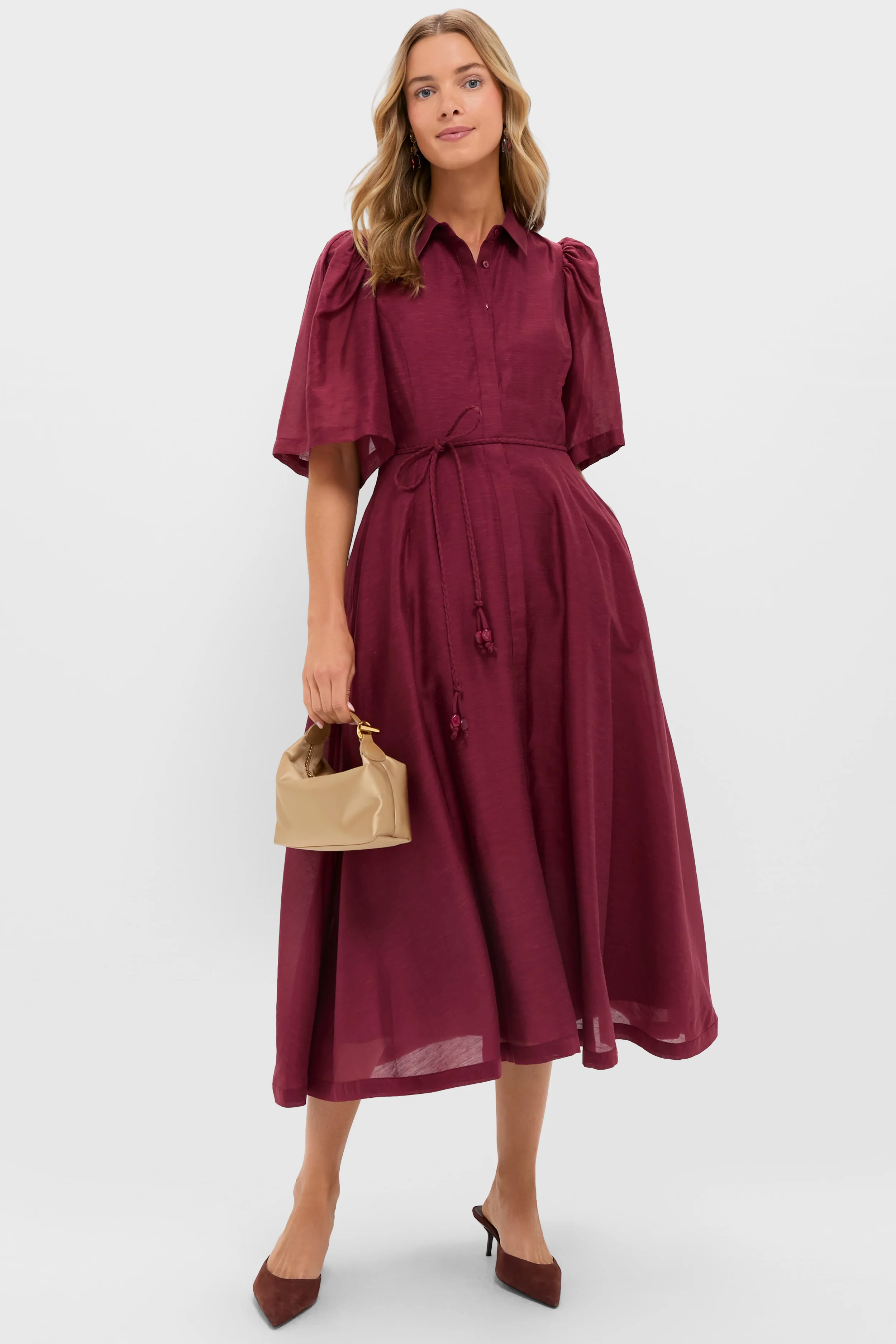 Oxblood Cindy Midi Dress - Image 2