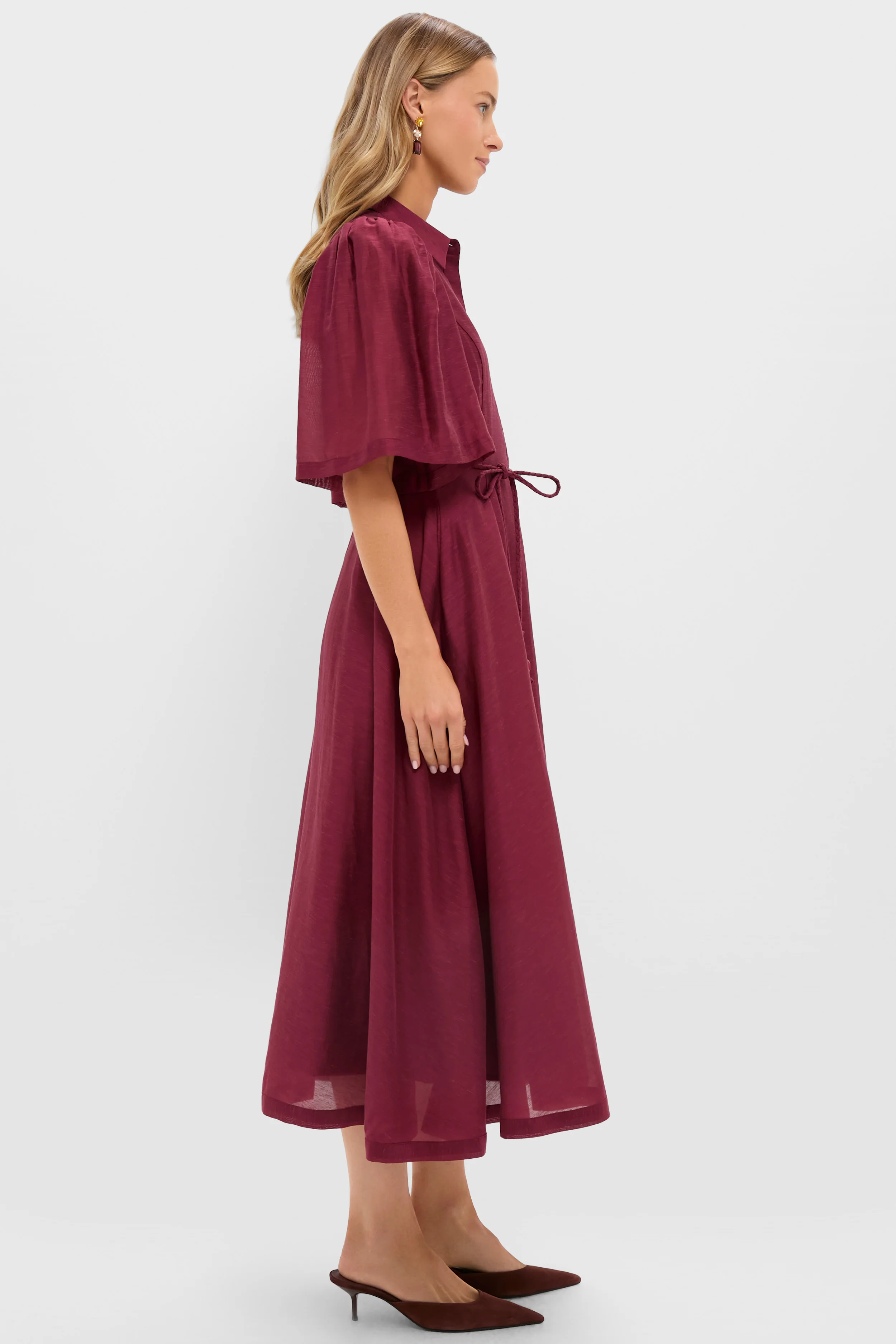 Oxblood Cindy Midi Dress - Image 3