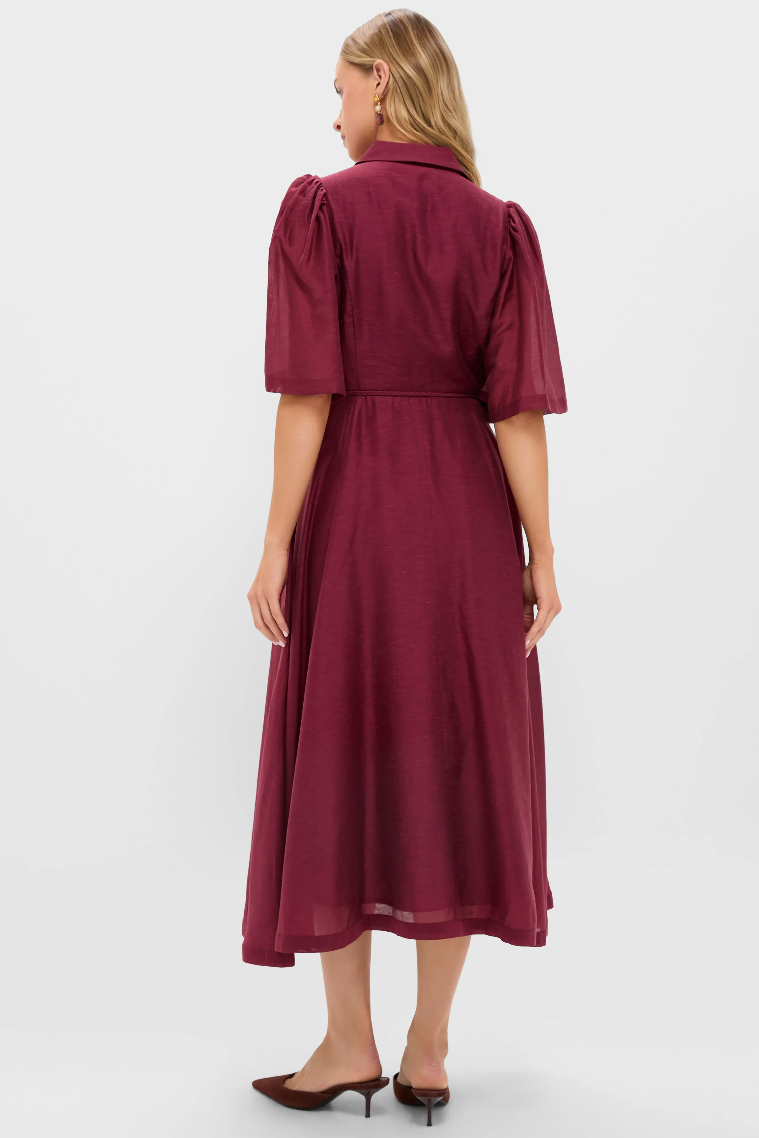 Oxblood Cindy Midi Dress - Image 4