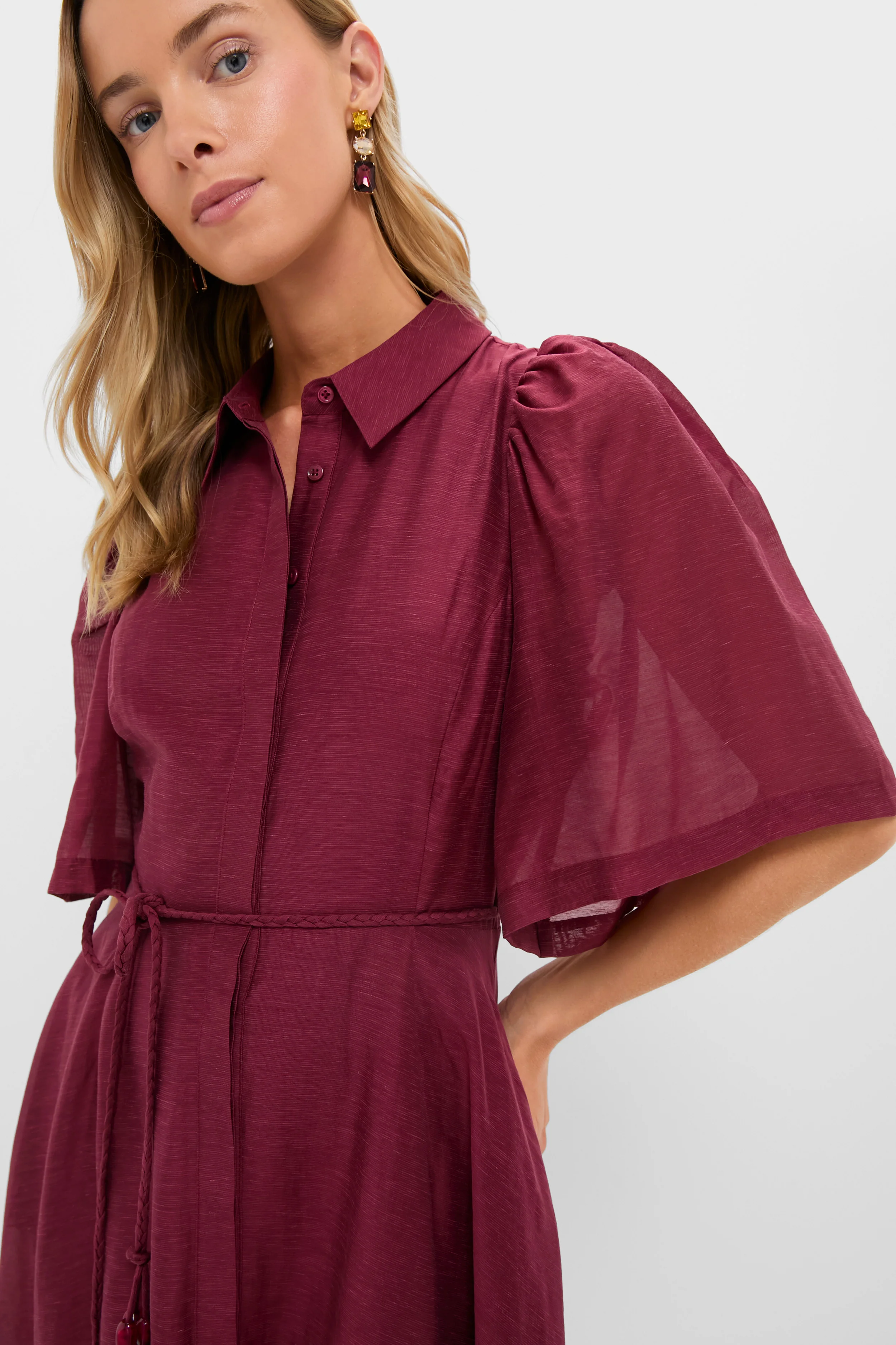 Oxblood Cindy Midi Dress - Image 5