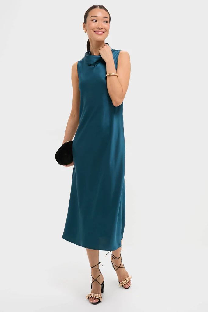 Pacific Barb Mock Neck Sleeveless Maxi Dress - Image 2