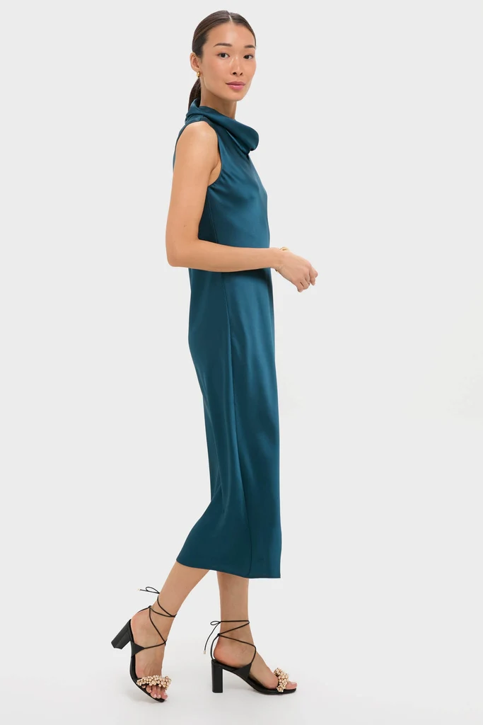 Pacific Barb Mock Neck Sleeveless Maxi Dress - Image 3