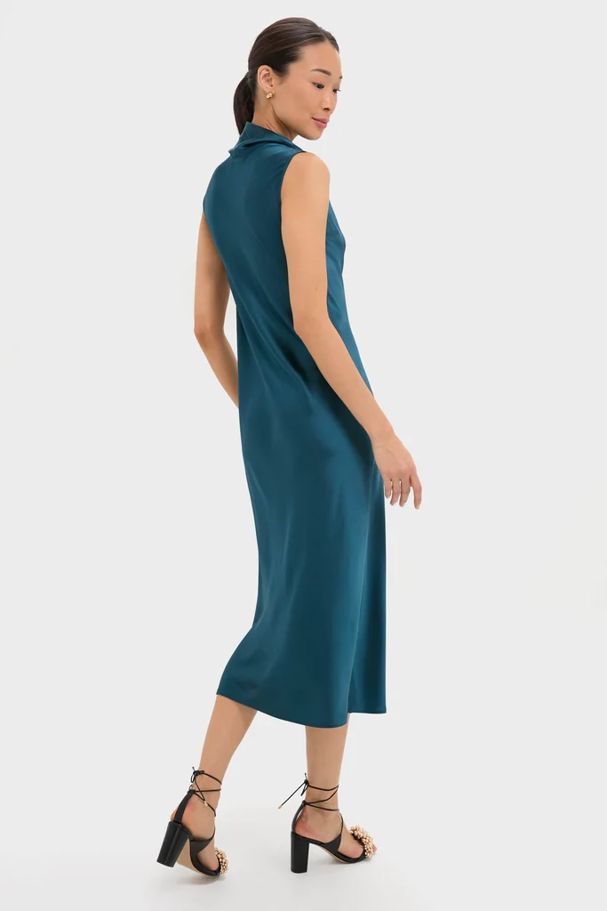 Pacific Barb Mock Neck Sleeveless Maxi Dress - Image 4