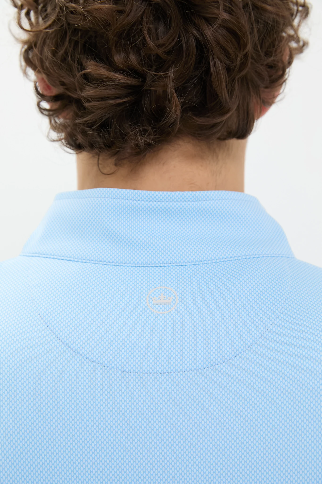 Pale Blue Perth Birdseye Performance Quarter-Zip - Image 5