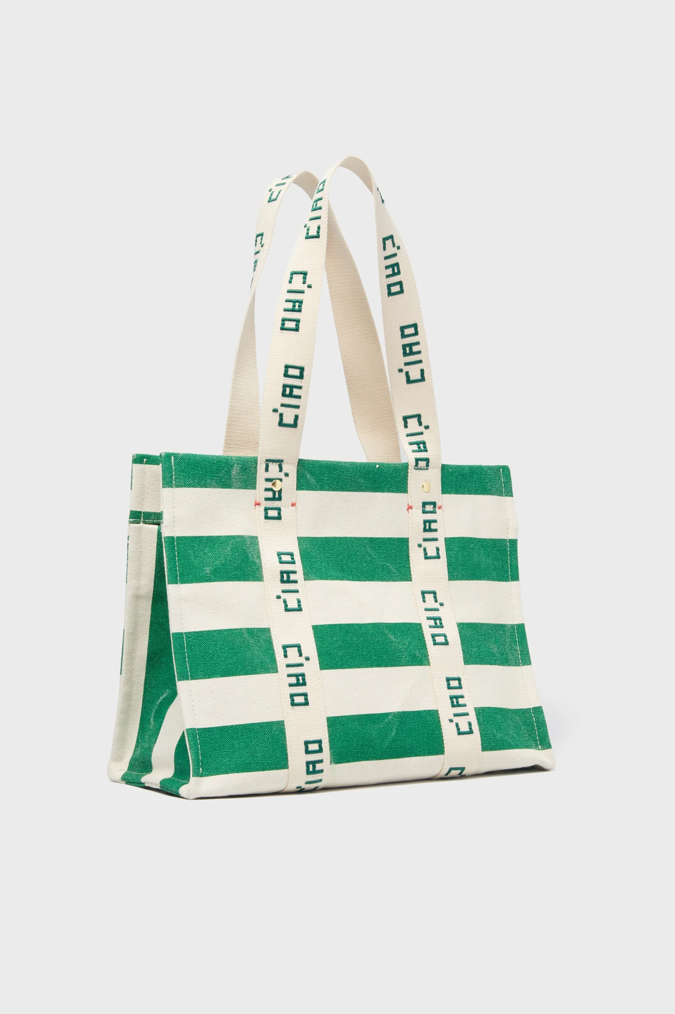 Palm Green and Natural Noemie Tote - Image 2