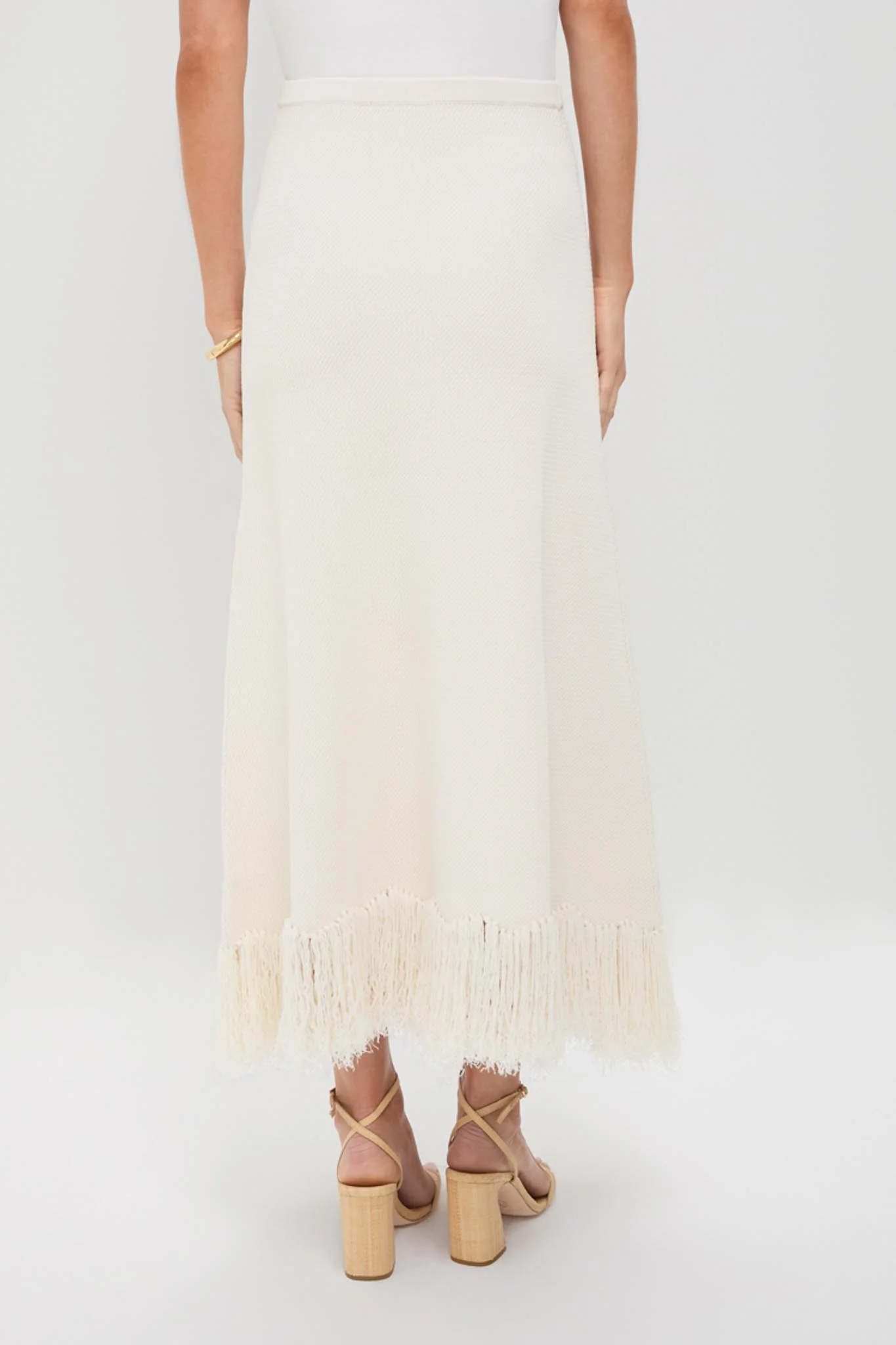 Parchment Clarissa Fringe Knit Skirt - Image 4