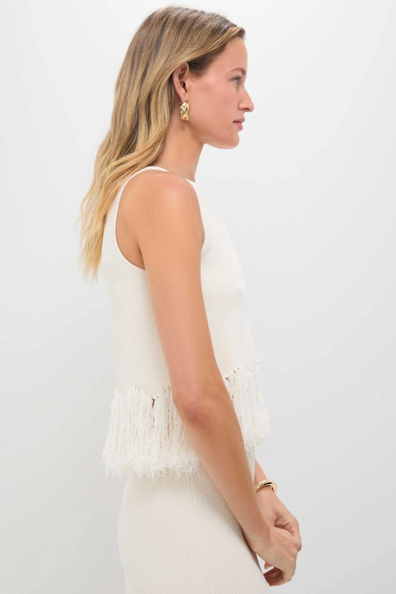 Parchment Kelany Fringe Knit Top - Image 3