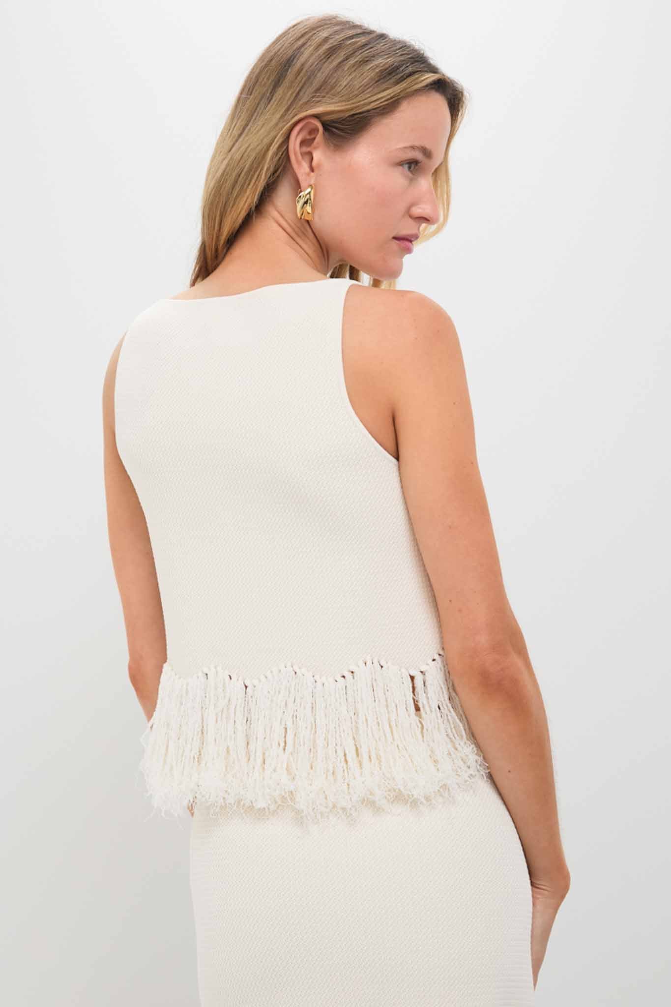 Parchment Kelany Fringe Knit Top - Image 4