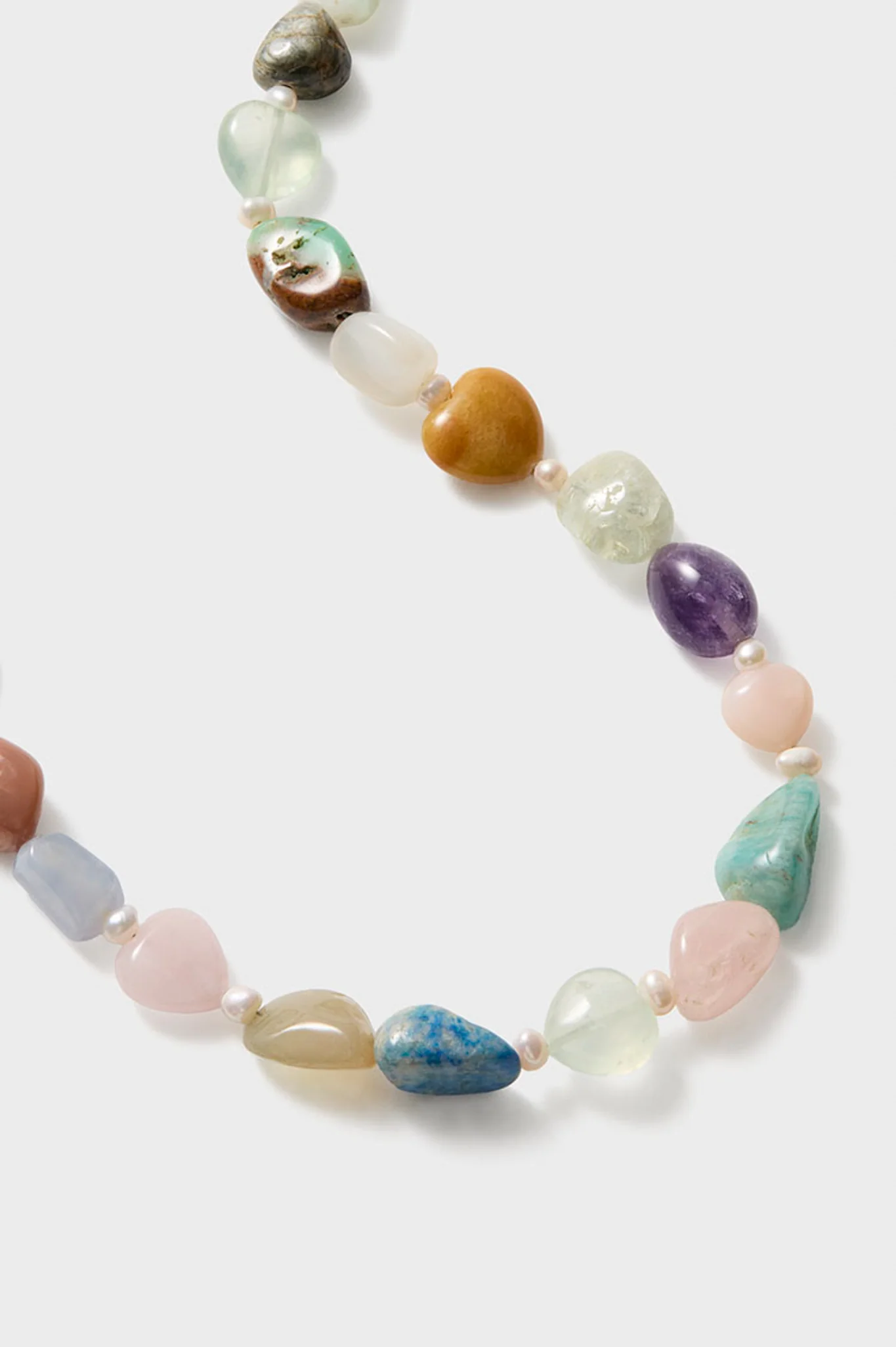 Pastel Gemstone Multi Brooke Necklace - Image 4