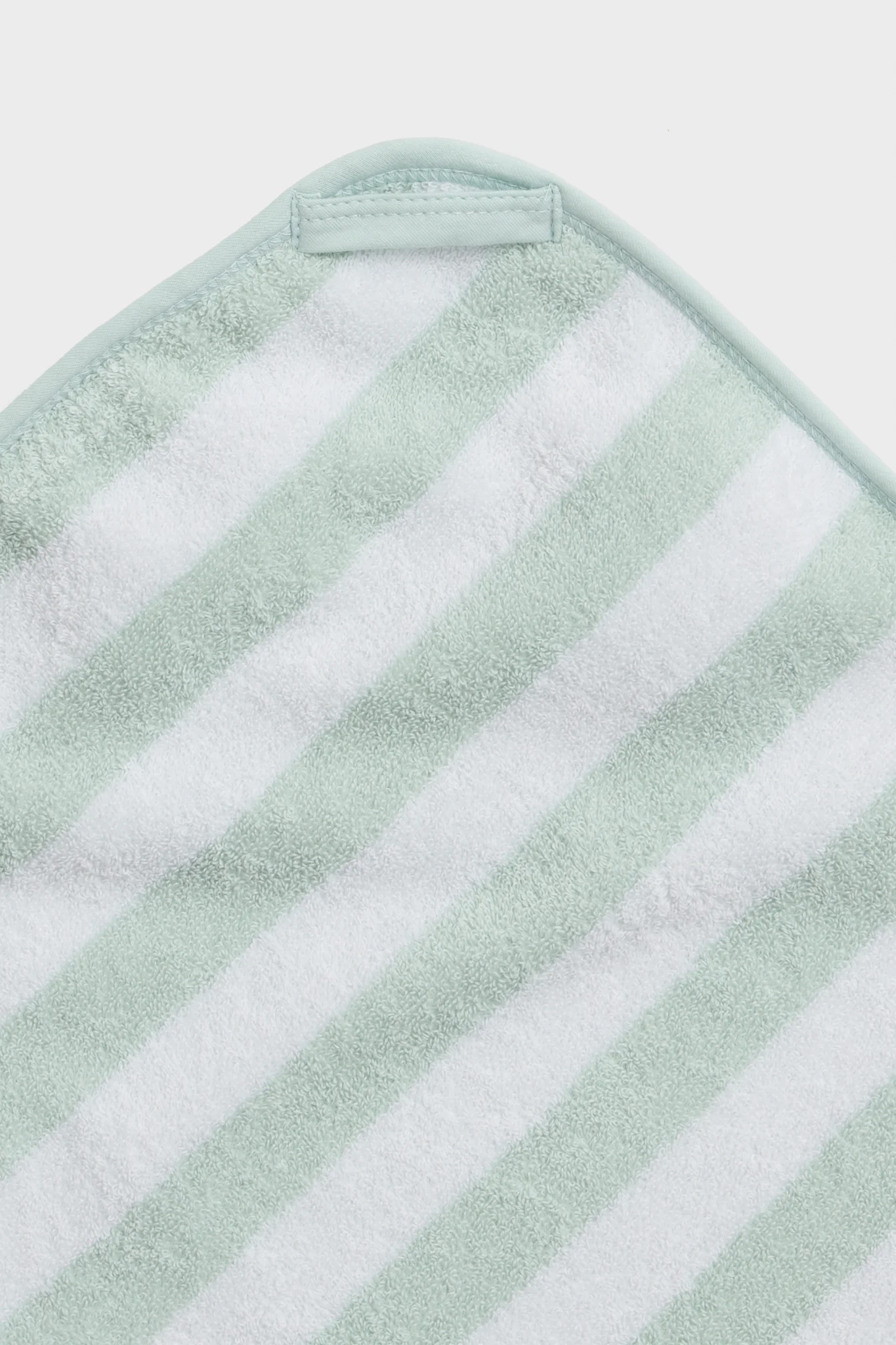 Pastel Green Stripe Baby Critter Towel Wrap - Image 4