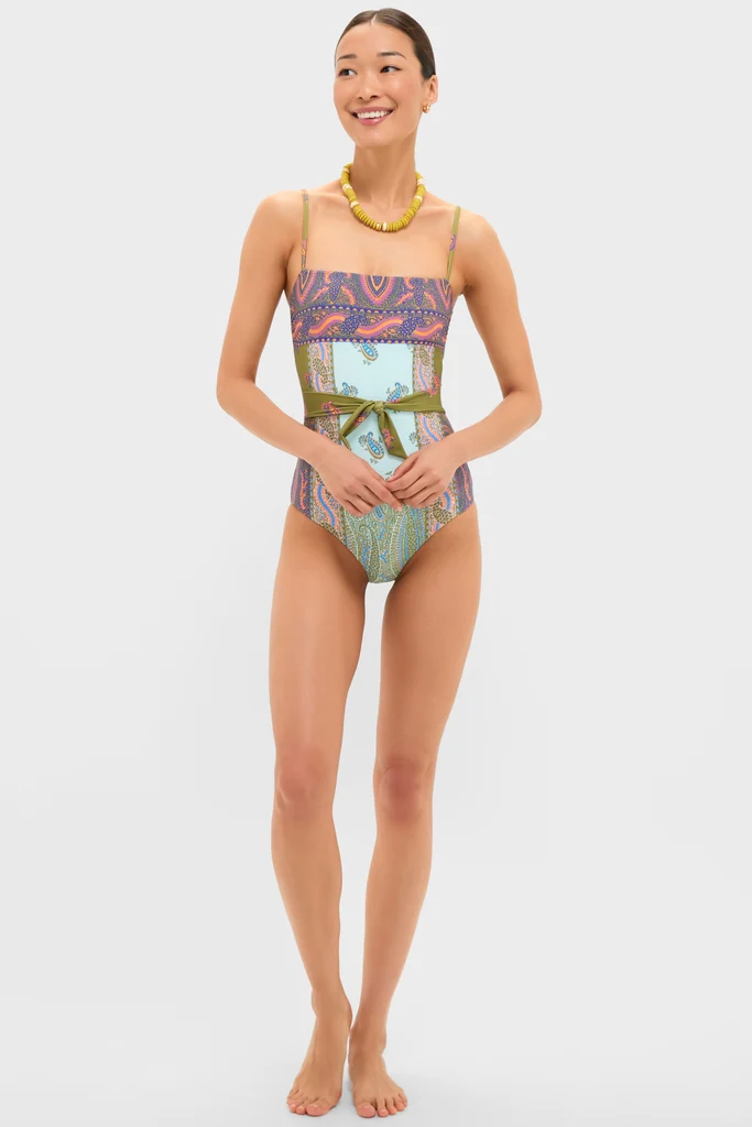 Pastel Patchwork Lucent One Piece - Image 6