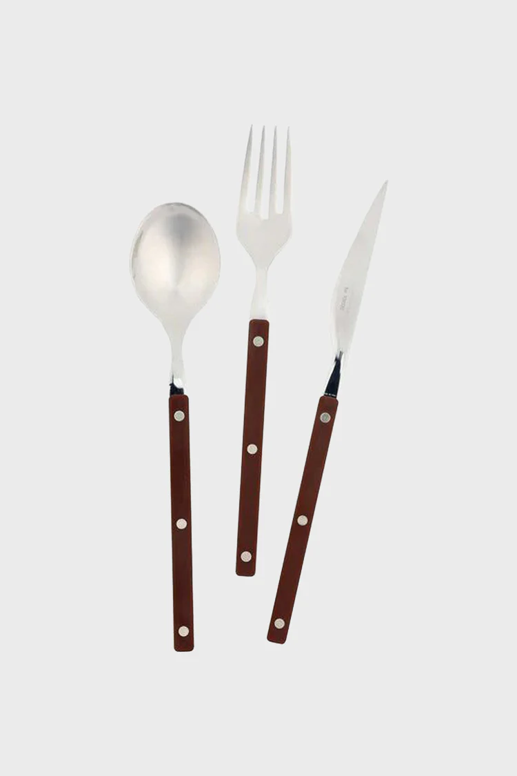 Pastello Brown Three-Piece Place Setting