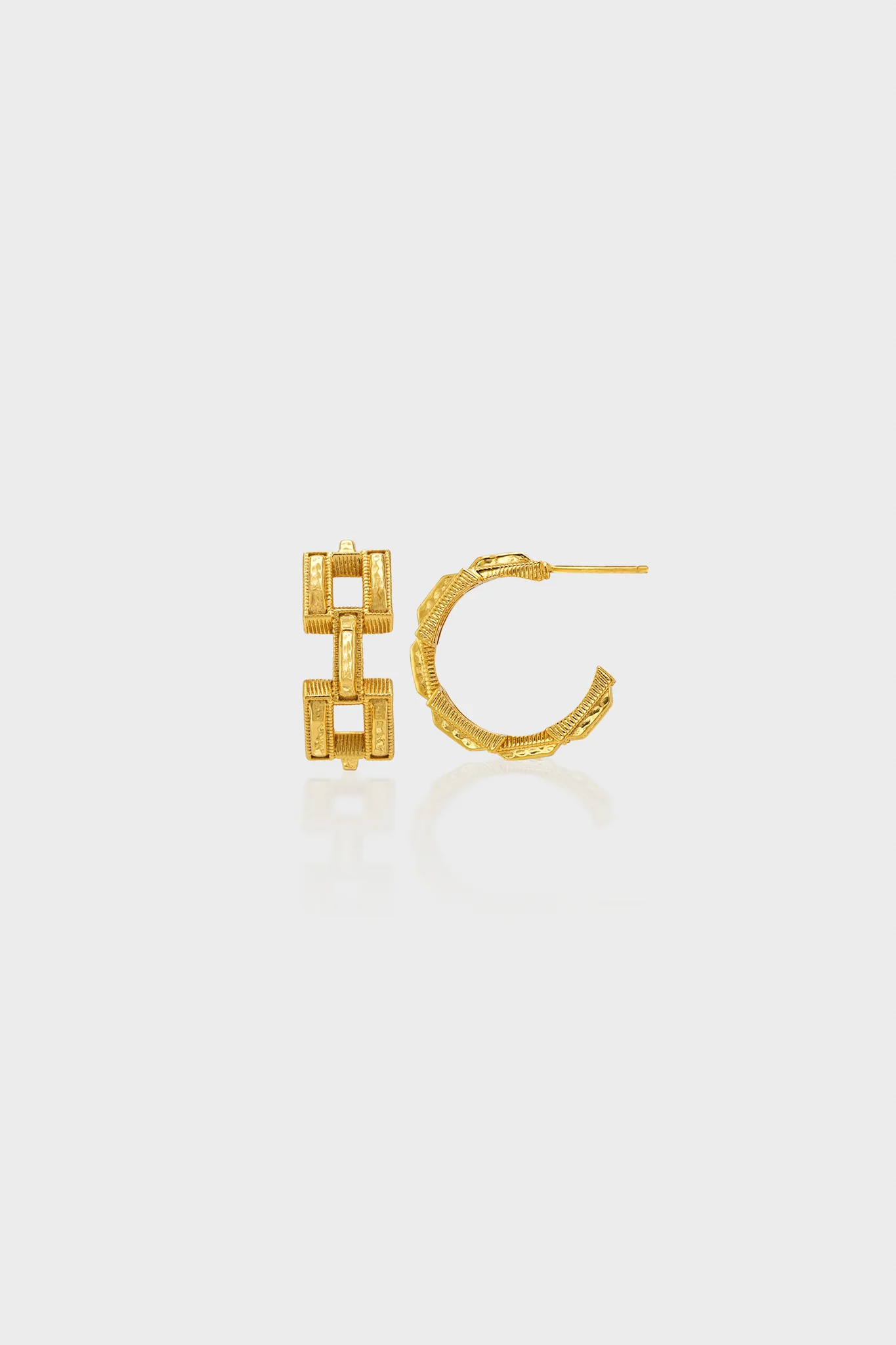 Pathway Hoop Earrings in Gold
