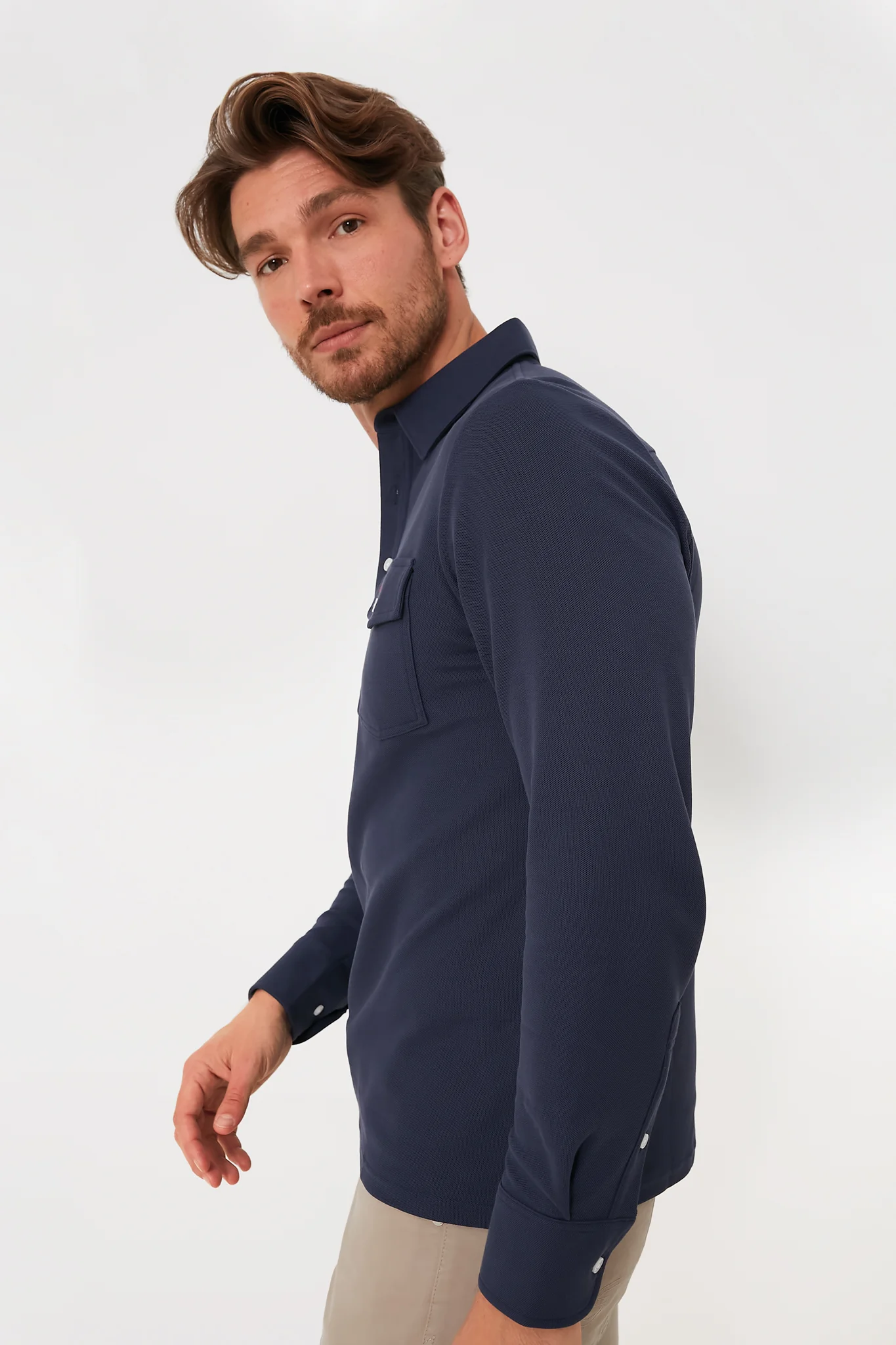 Peacoat Long Sleeve Players Shirt - Image 3