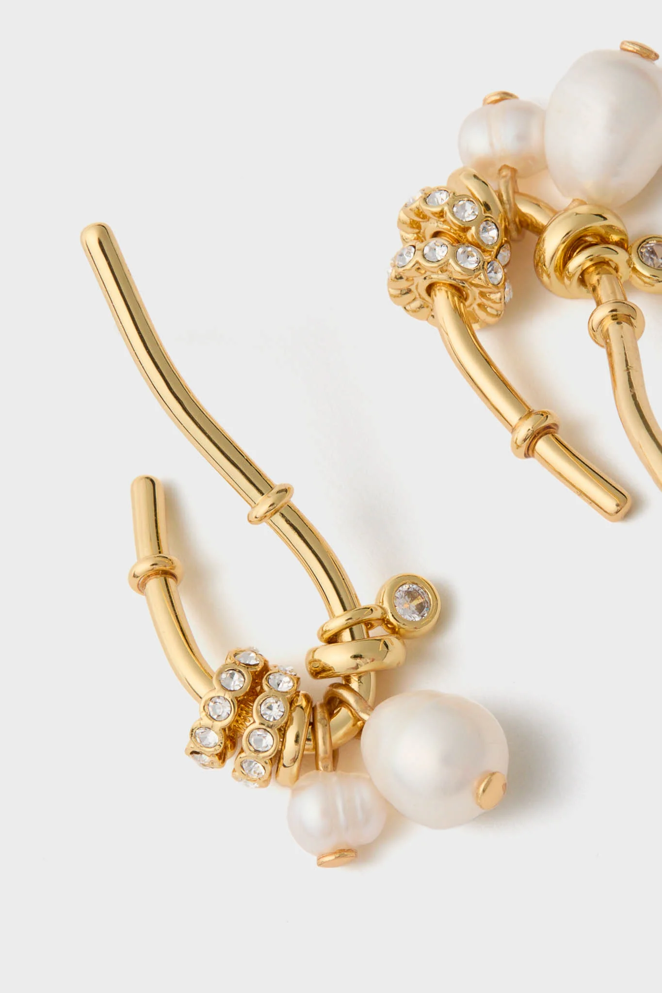 Pearl and Gold Charm Giselle Earrings - Image 4