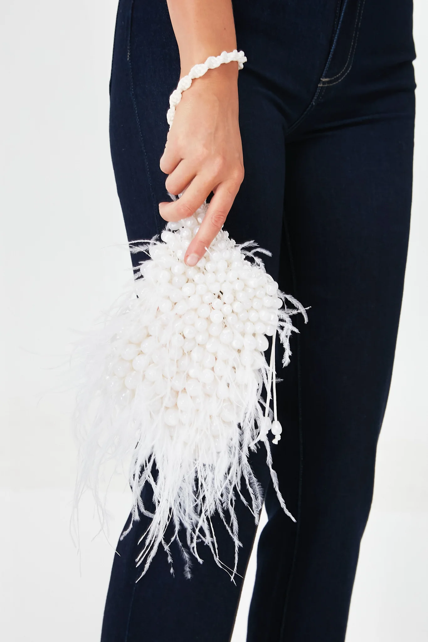 Pearl Dora Feather Wristlet - Image 2