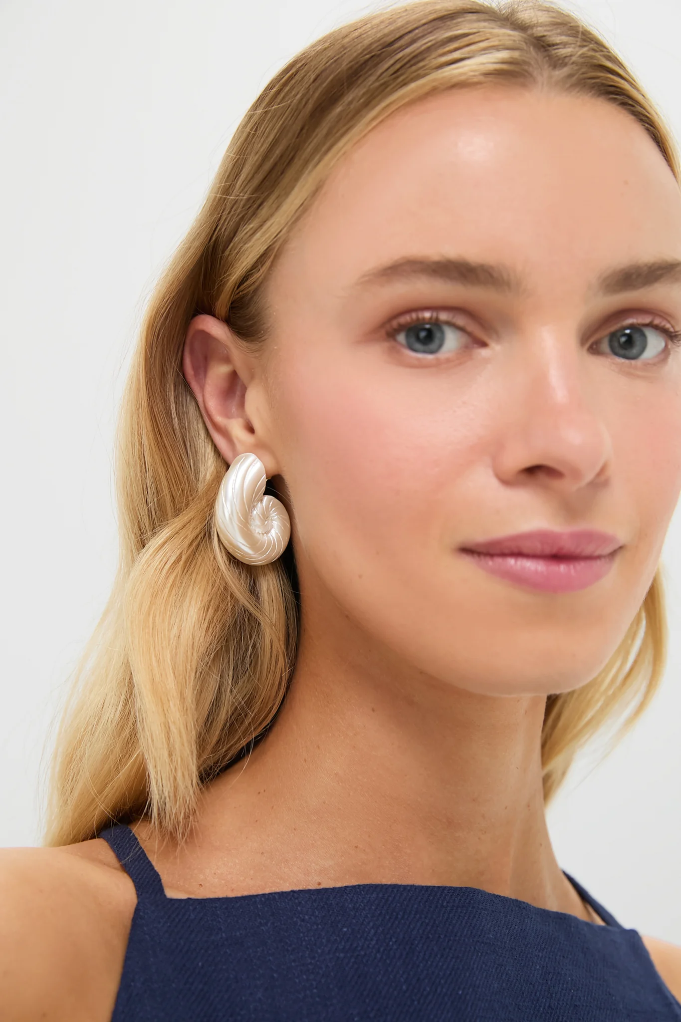 Pearl Nautilus Earrings - Image 2