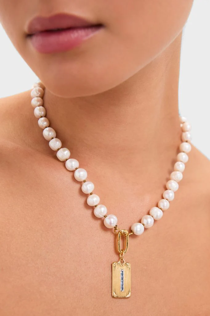 Pearl Necklace with Carpe Diem Charm - Image 2