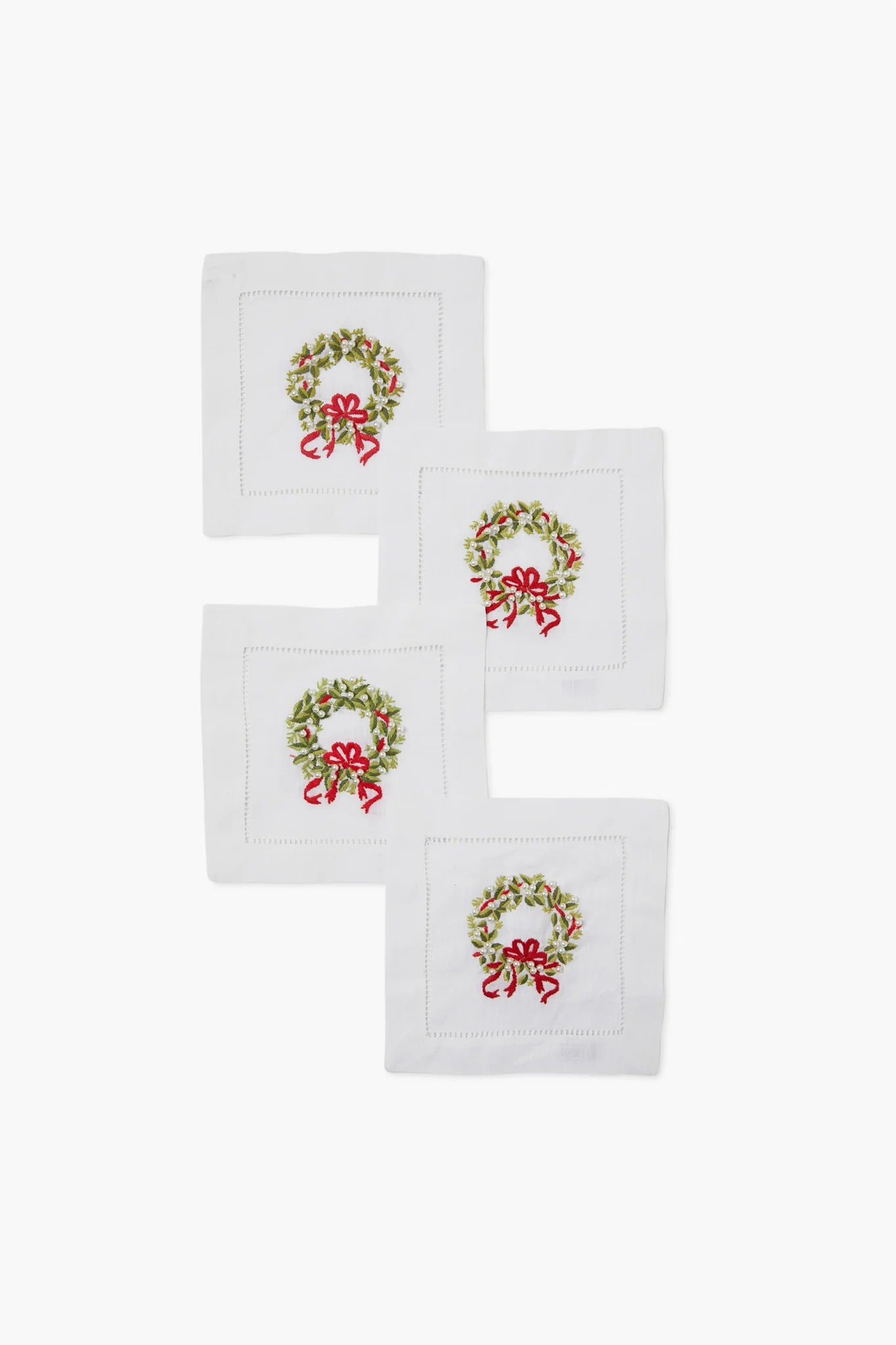 Pearl Wreath Cocktail Napkins - Image 3