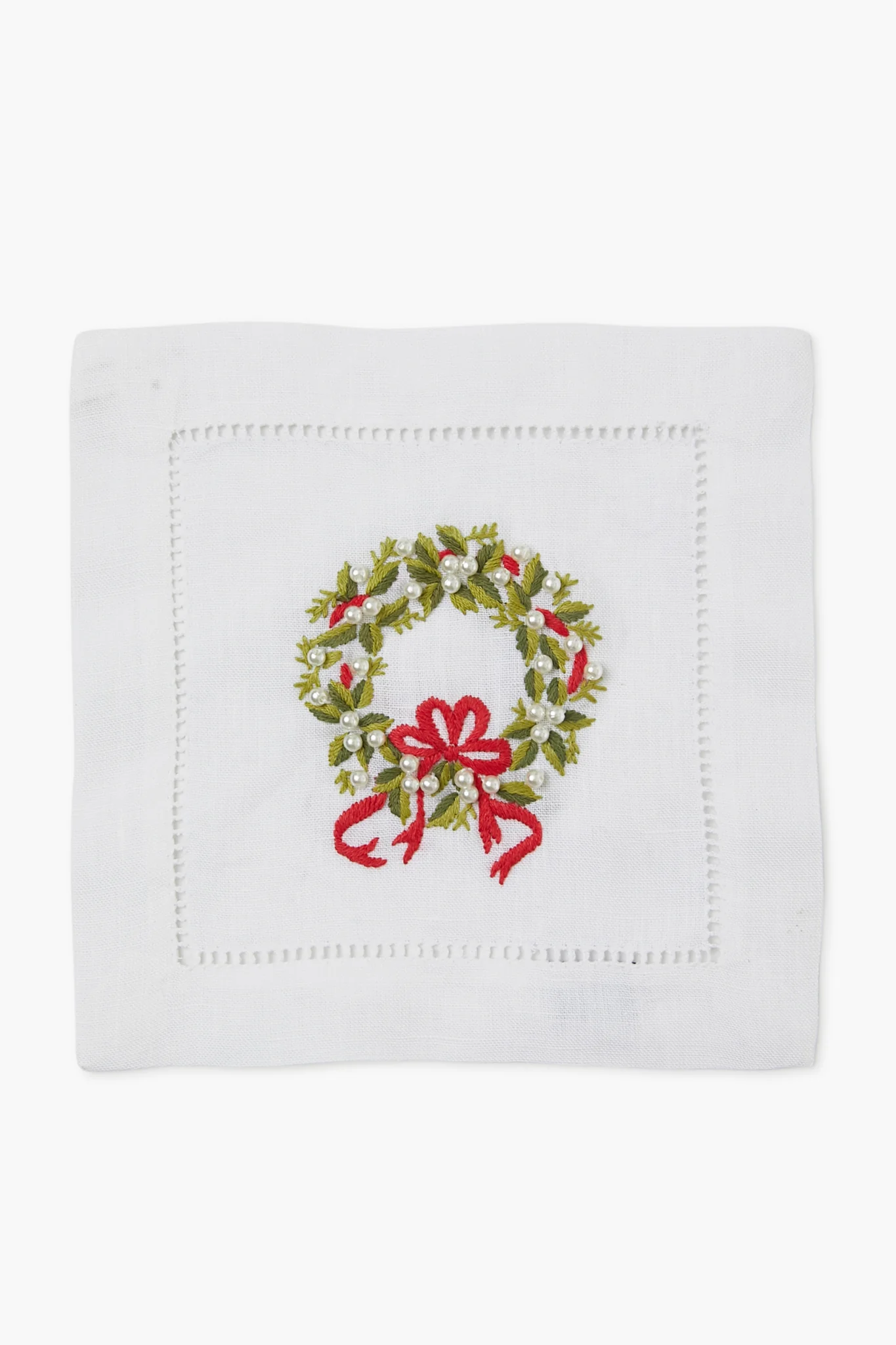Pearl Wreath Cocktail Napkins - Image 4