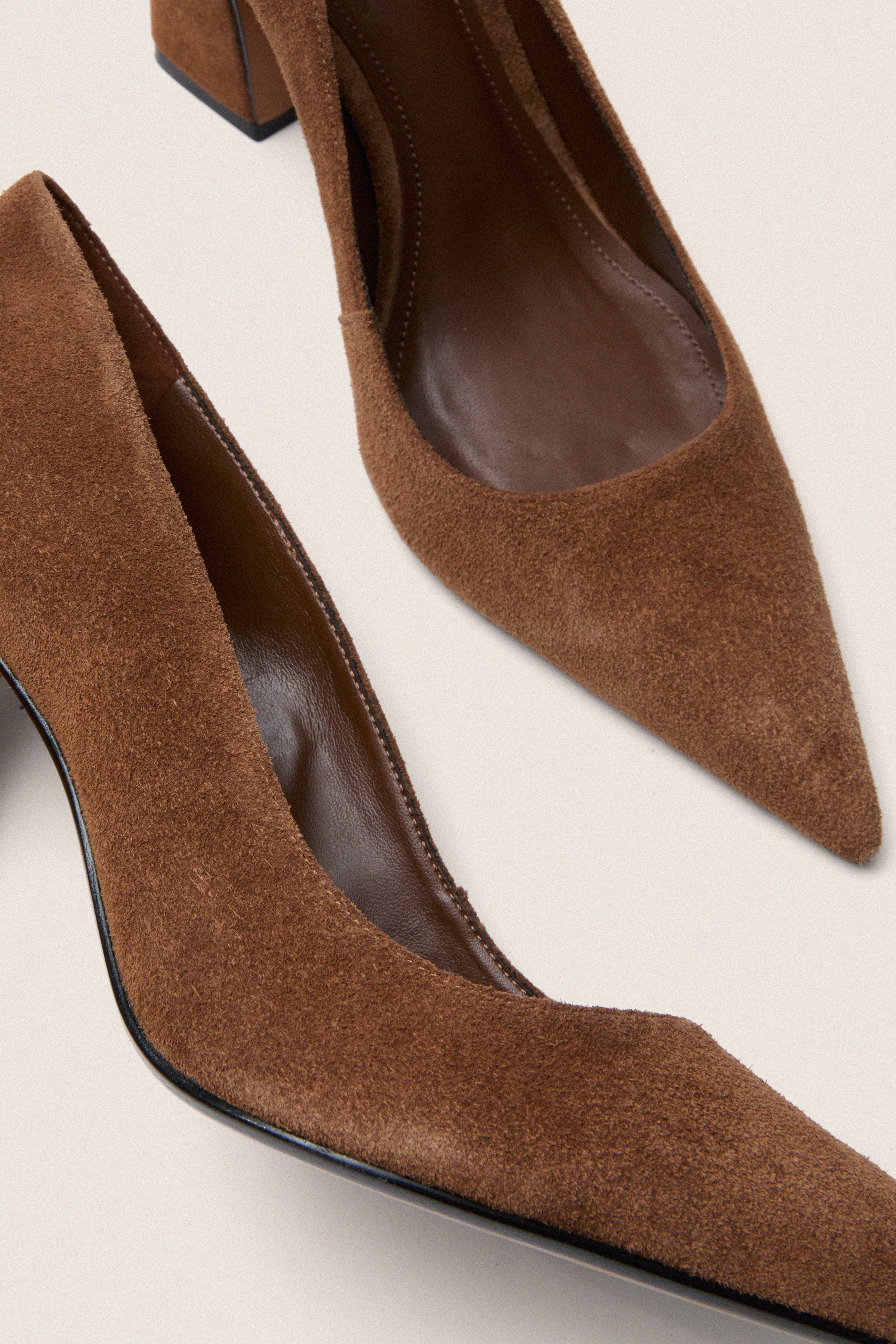 Pecan Brown Suede Eleanor Heels - Image 5