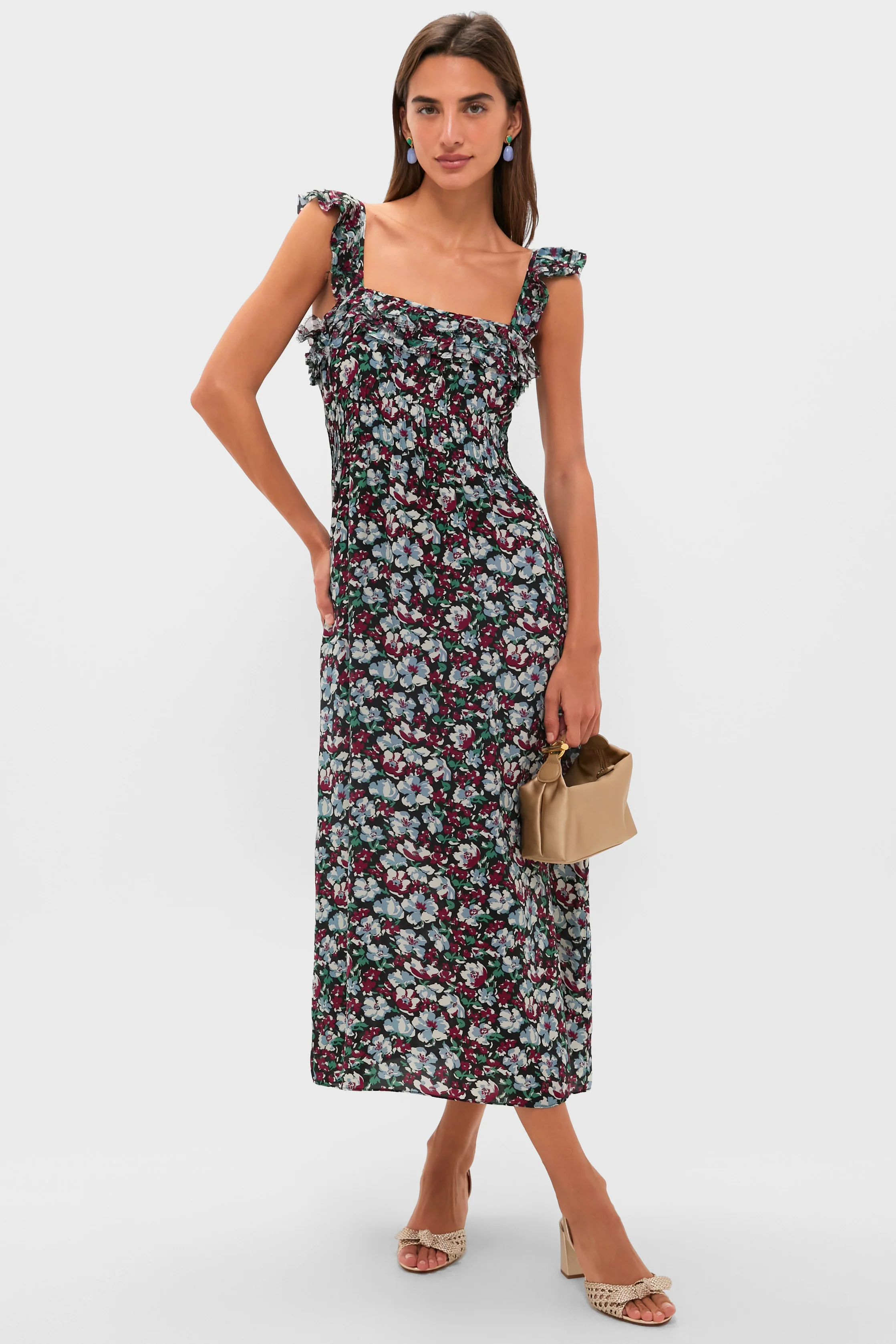 Peonia Print Amalie Midi Dress - Image 2