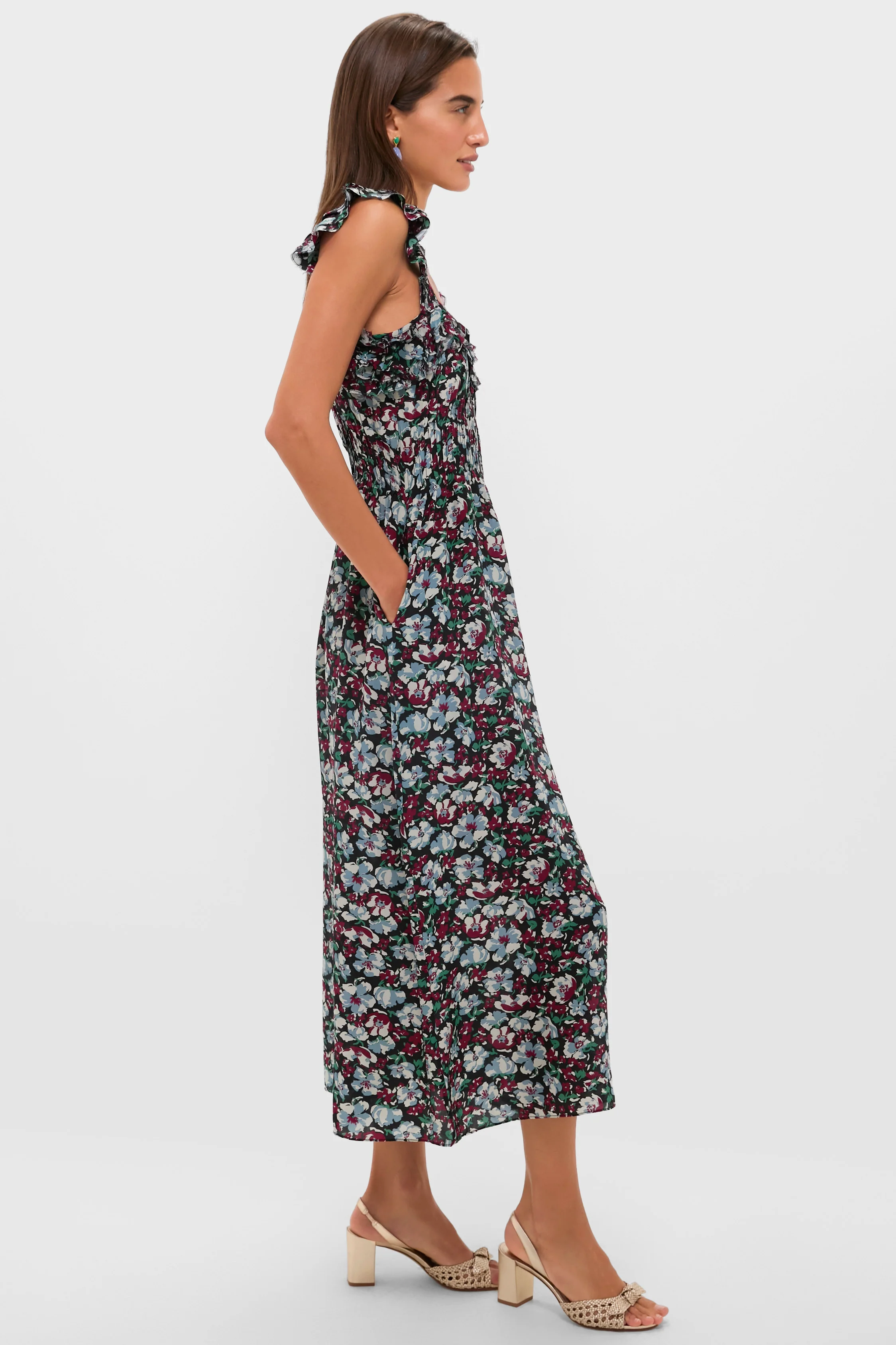 Peonia Print Amalie Midi Dress - Image 3