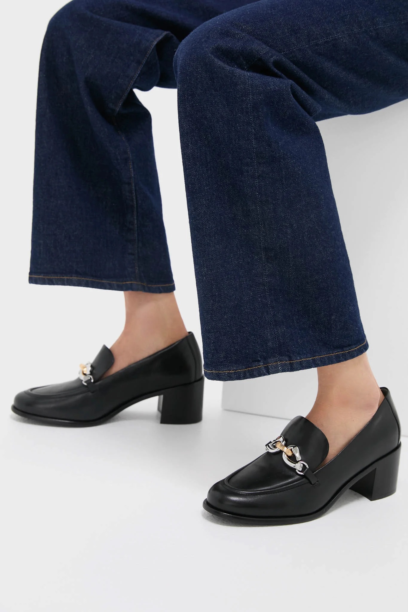 Perfect Black Jessa Heeled Loafer - Image 2