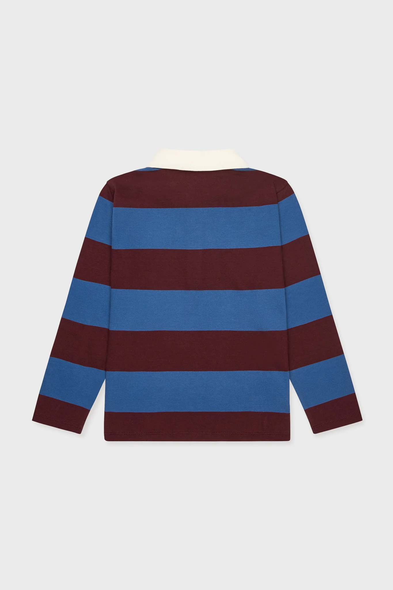 Petrol Blue Stripe Tijo Long Sleeve Boy Rugby Shirt - Image 6