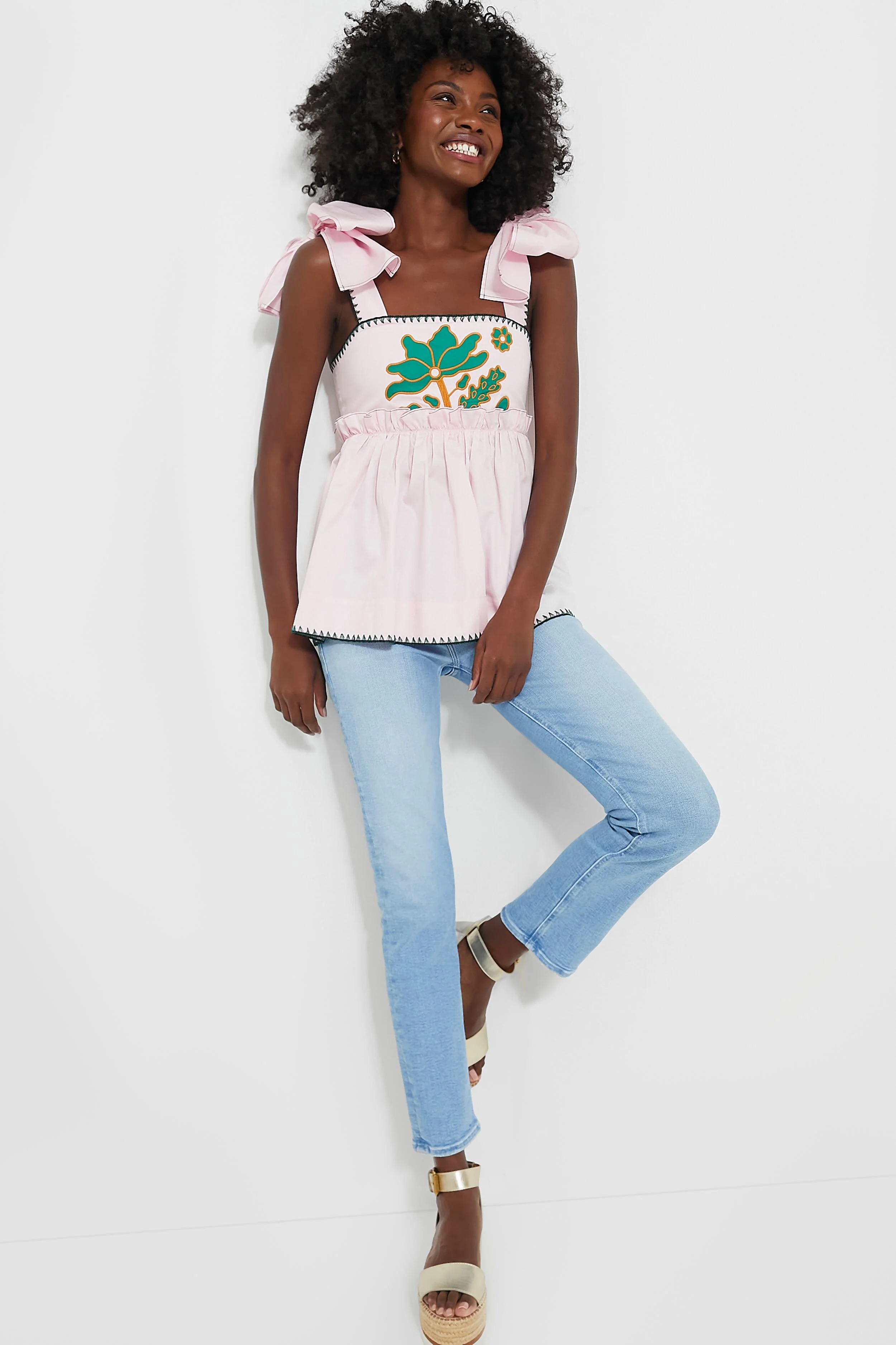 Pink and Green Perla Top - Image 2
